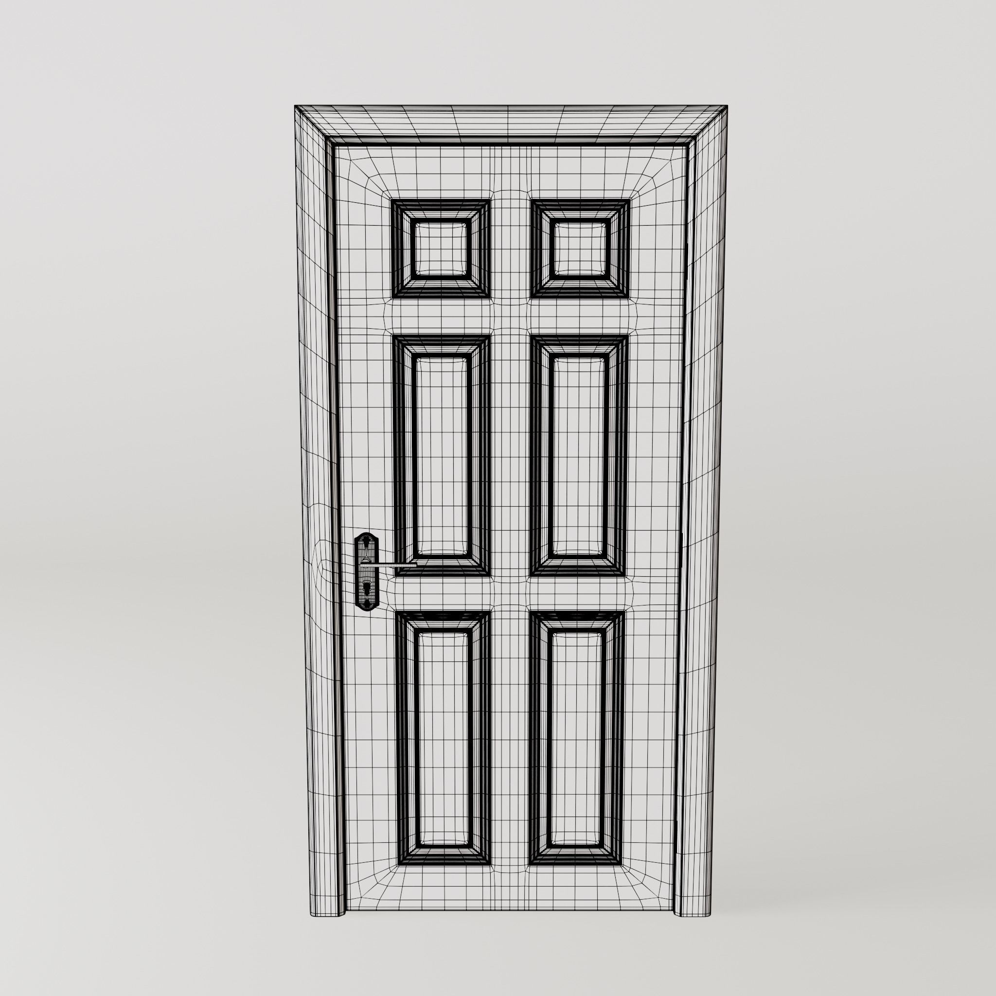 White Door 3D model_19