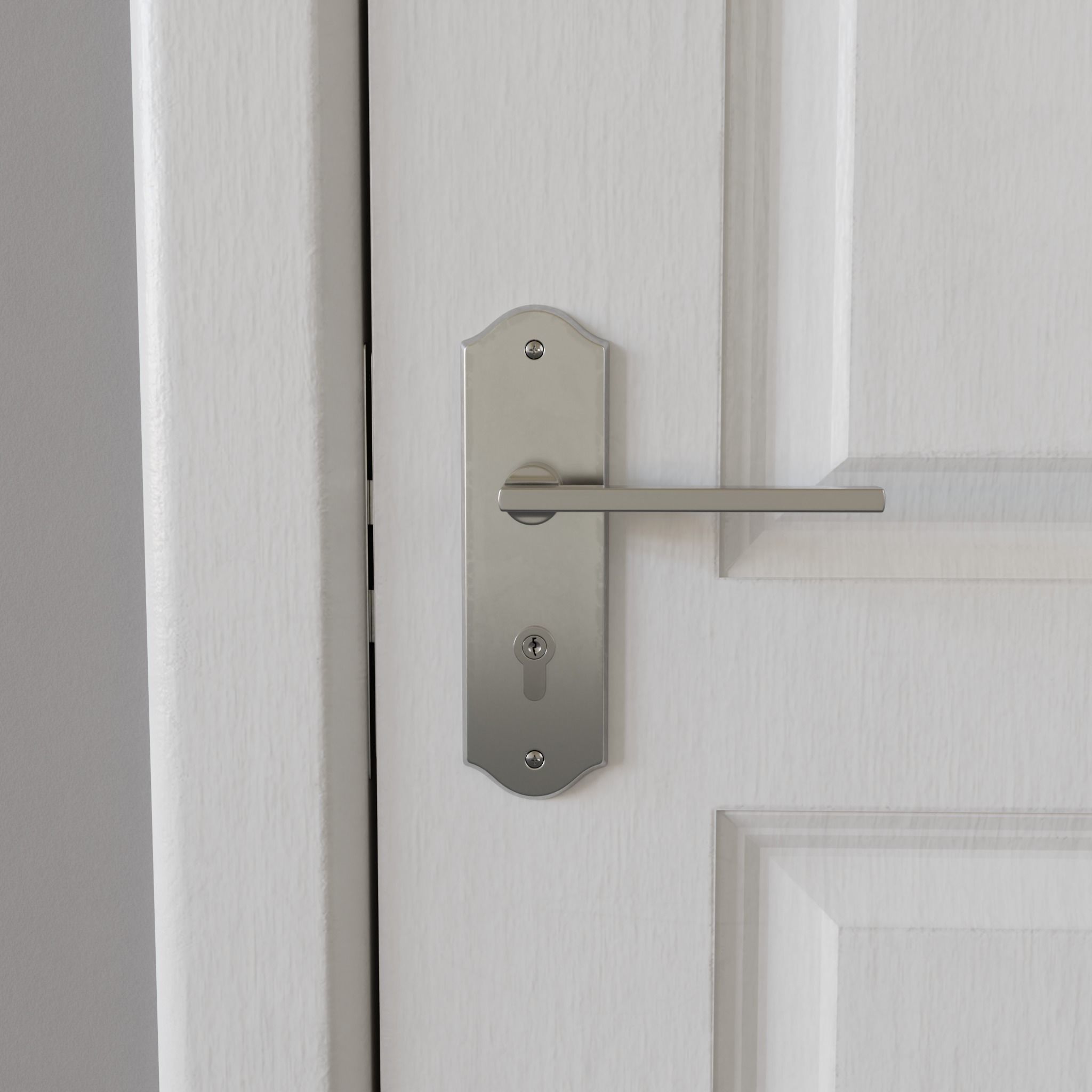 White Door 3D model_3