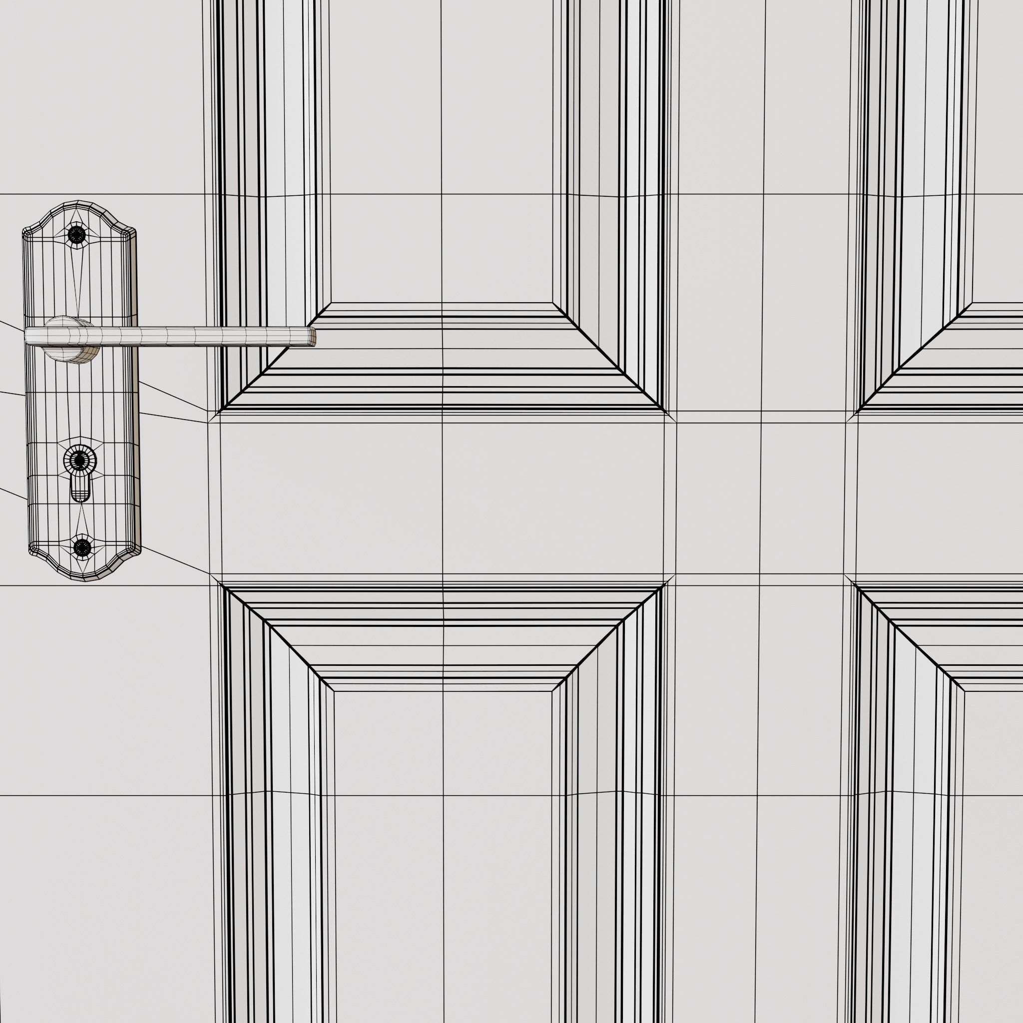 White Door 3D model_12