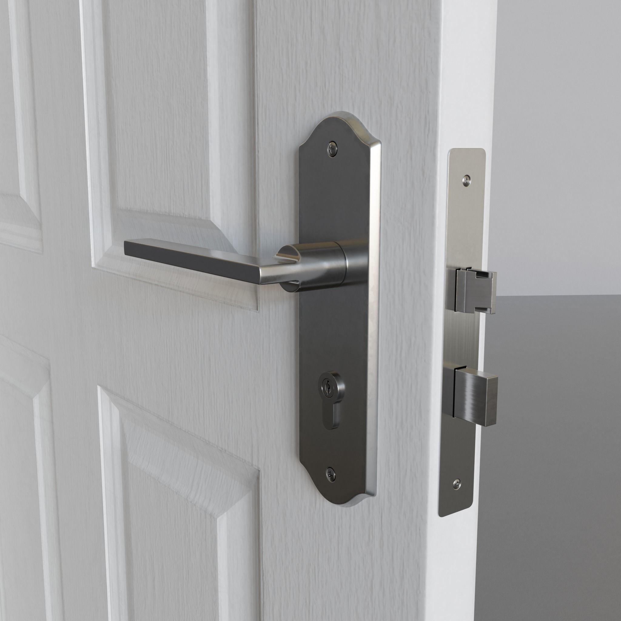 White Door 3D model_5