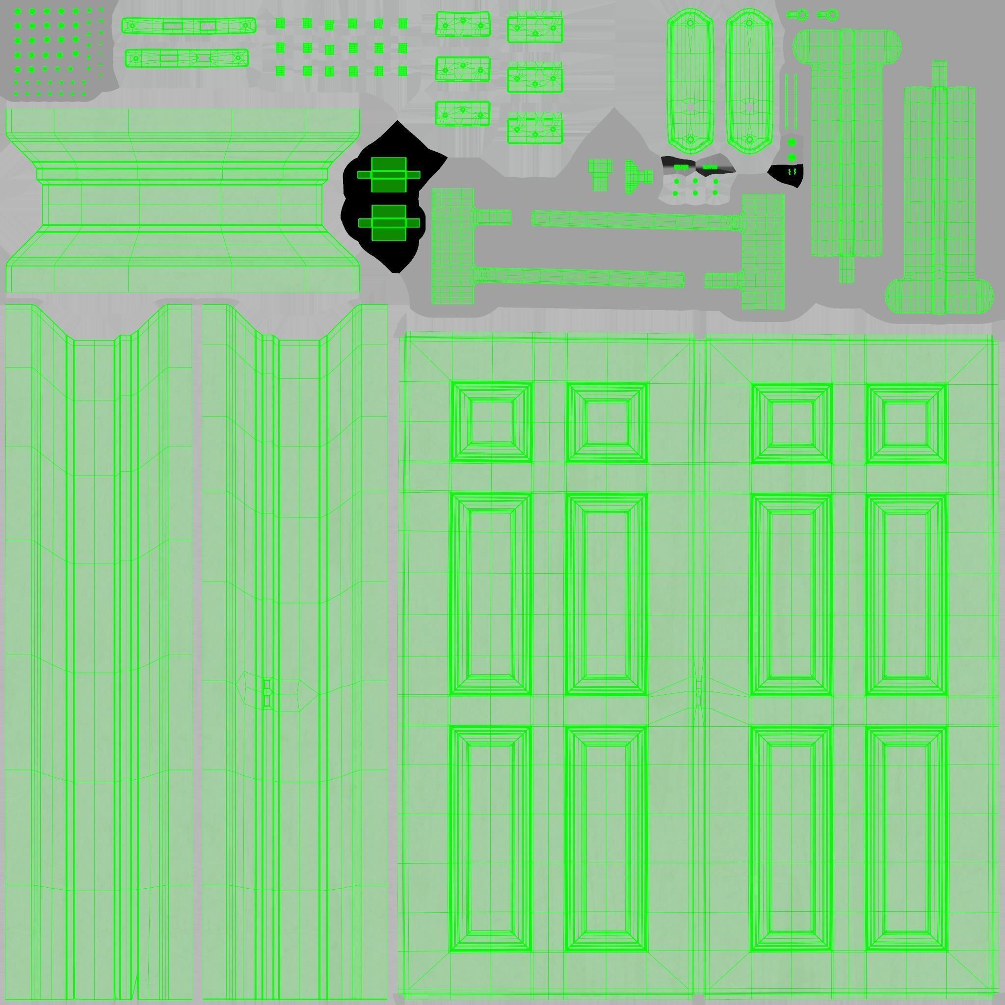 White Door 3D model_20