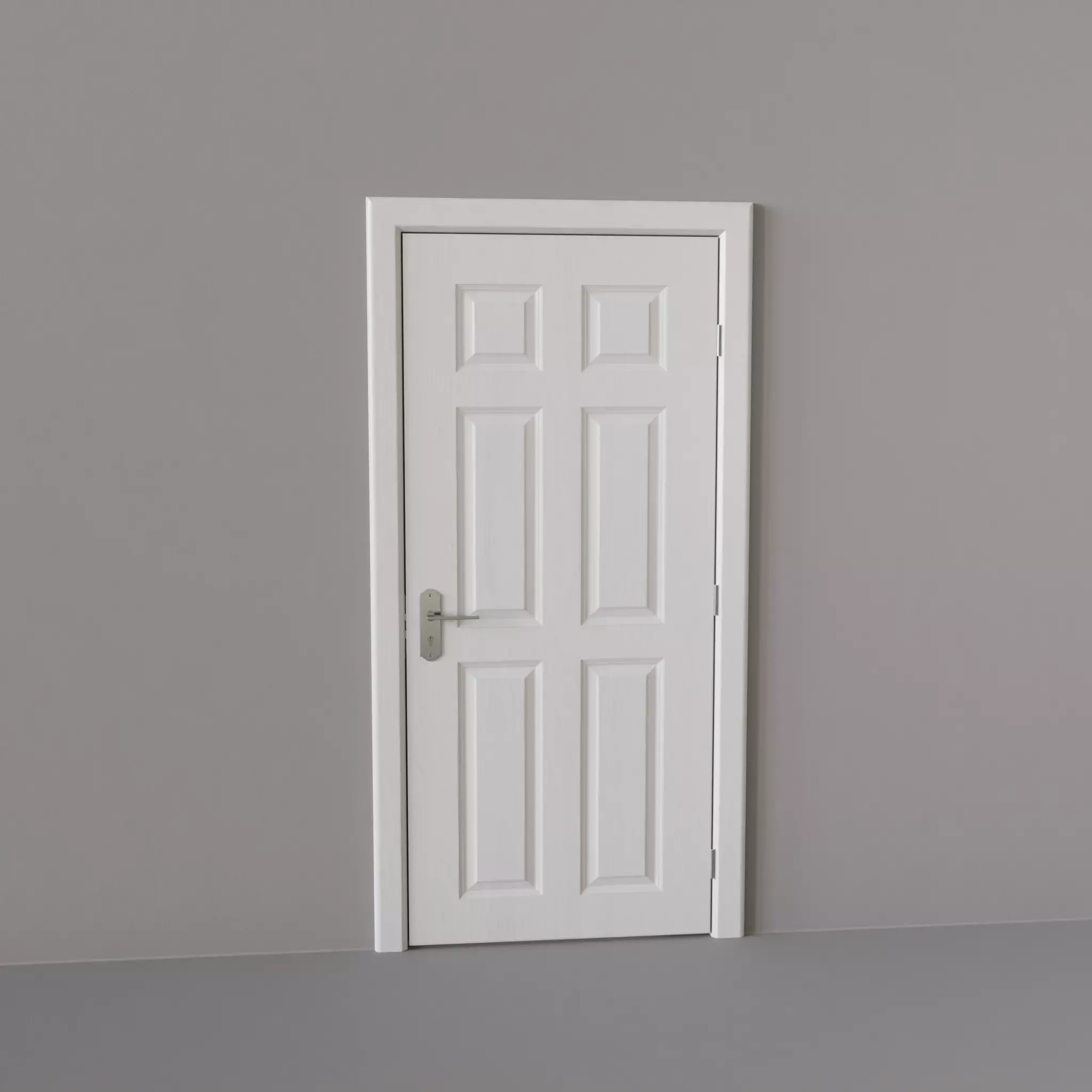 White Door 3D model_0