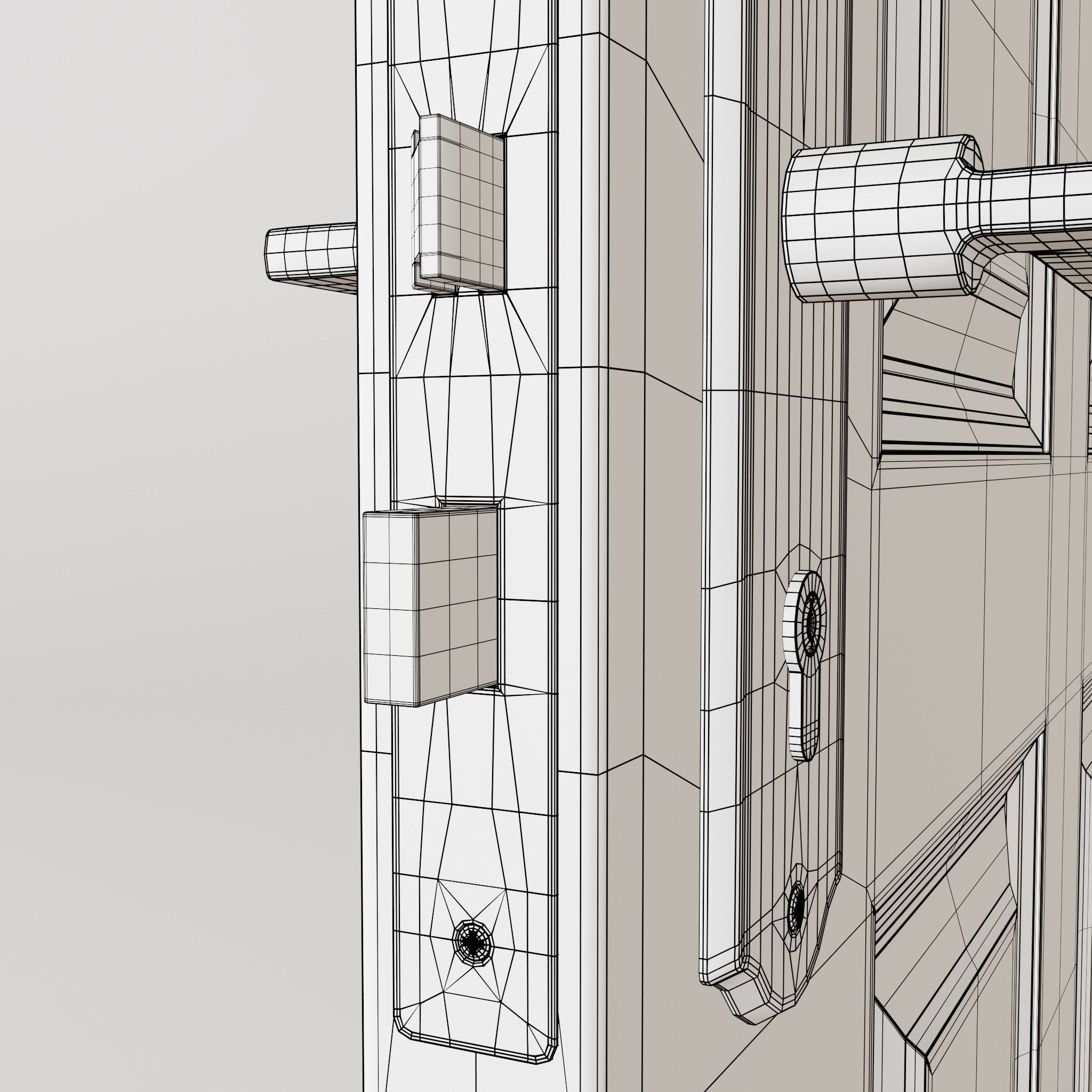 White Door 3D model_14