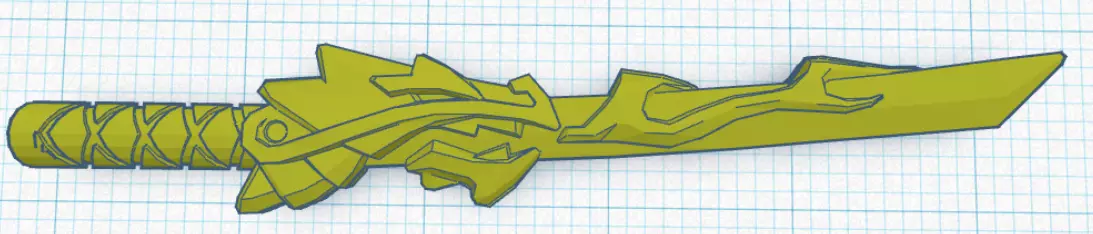 NINJAGO sword of fire official Lego size  3D print model_0