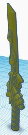 NINJAGO sword of fire official Lego size  3D print model_1
