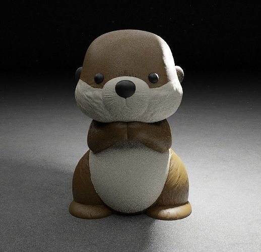 Cute Garden Otter 3D model 3D printable | CGTrader