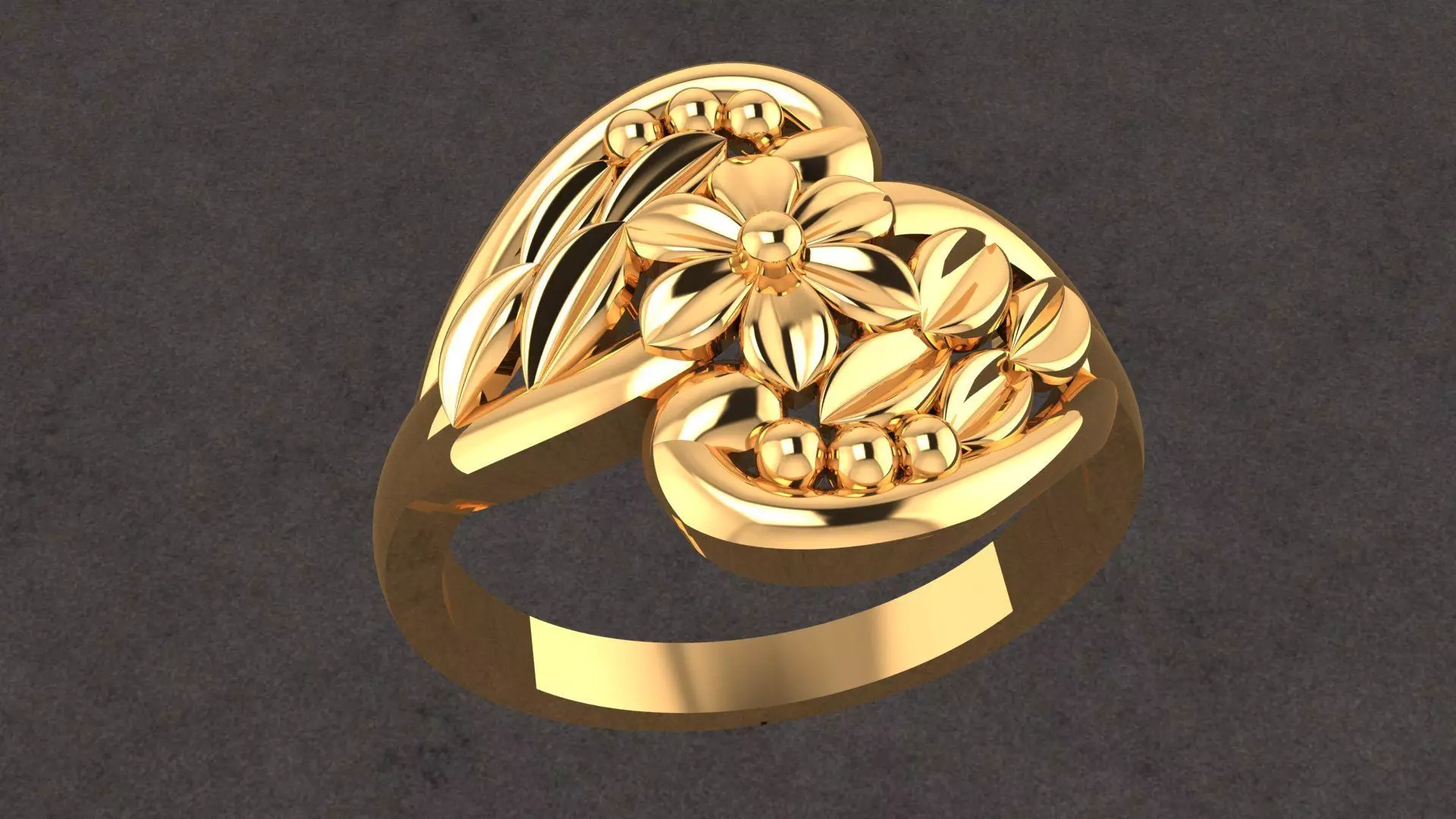 Flower Rings South Style Free 3D model