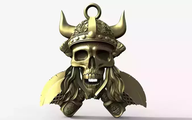 Viking skull pendant