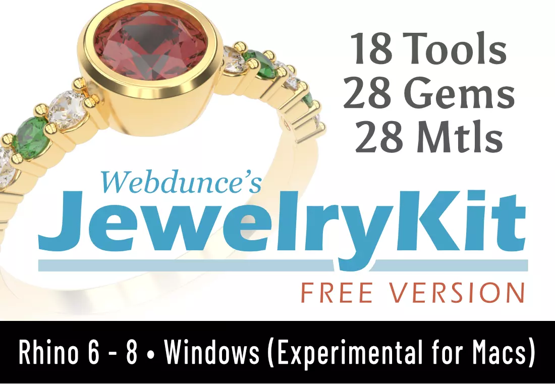 Free Jewelry Kit for Rhino Free 3D model