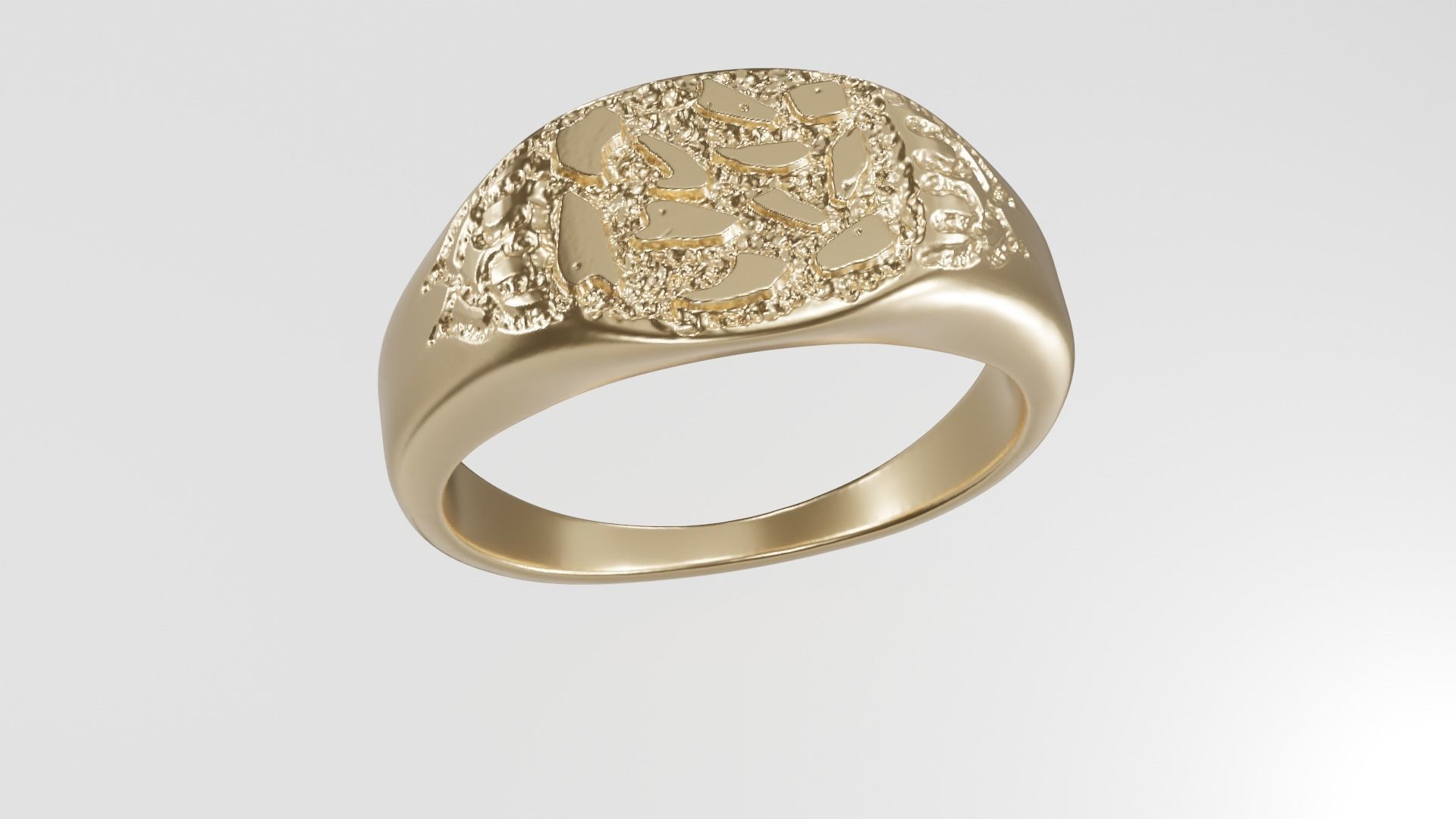 Nugget Ring 3D print model_2