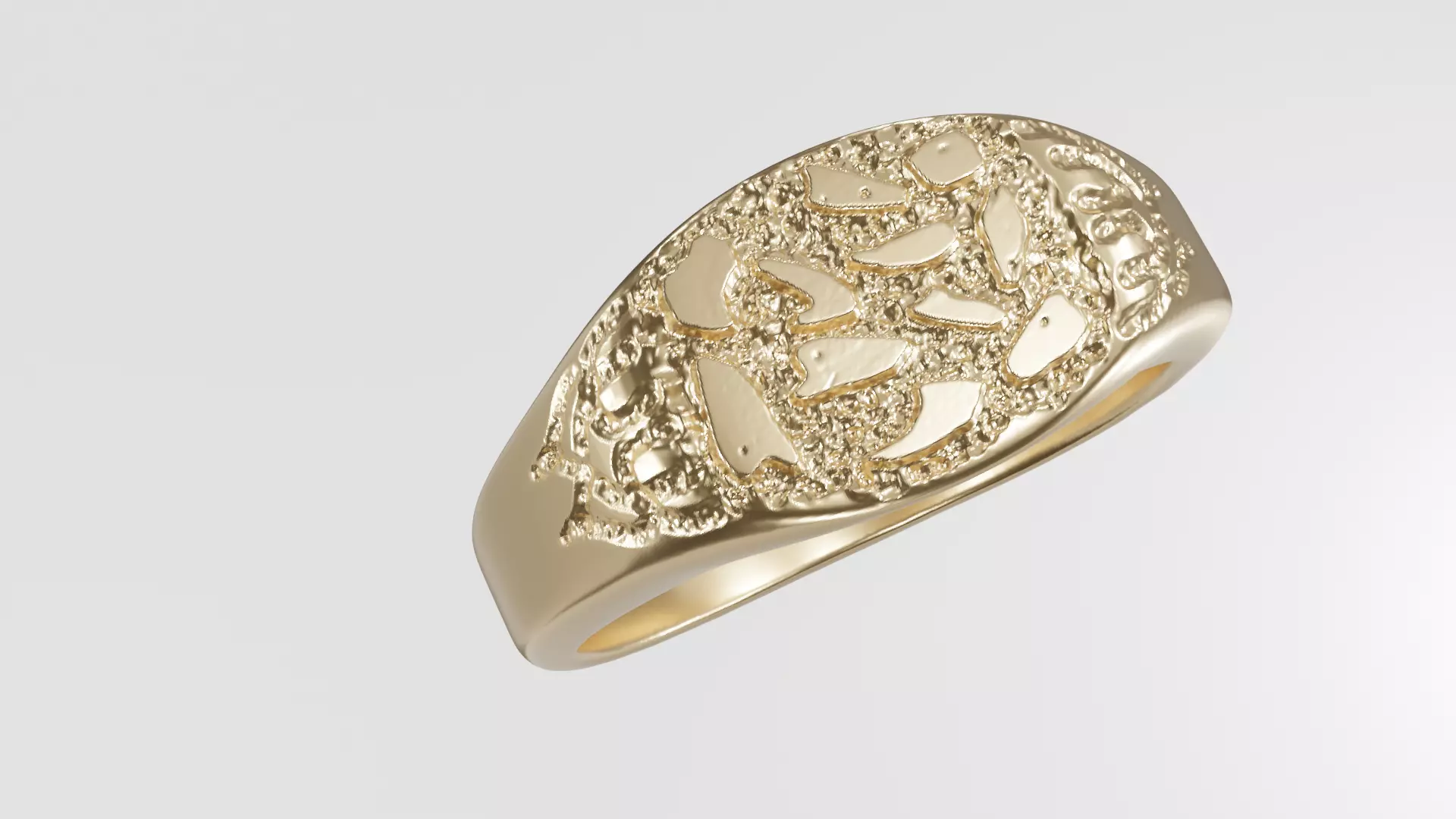 Nugget Ring 3D print model_0