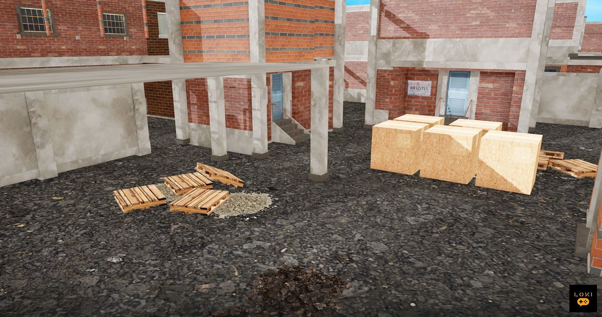 Abandoned Alley Environment - FPS Unity3D Game Ready Map Low-poly 3D model_3