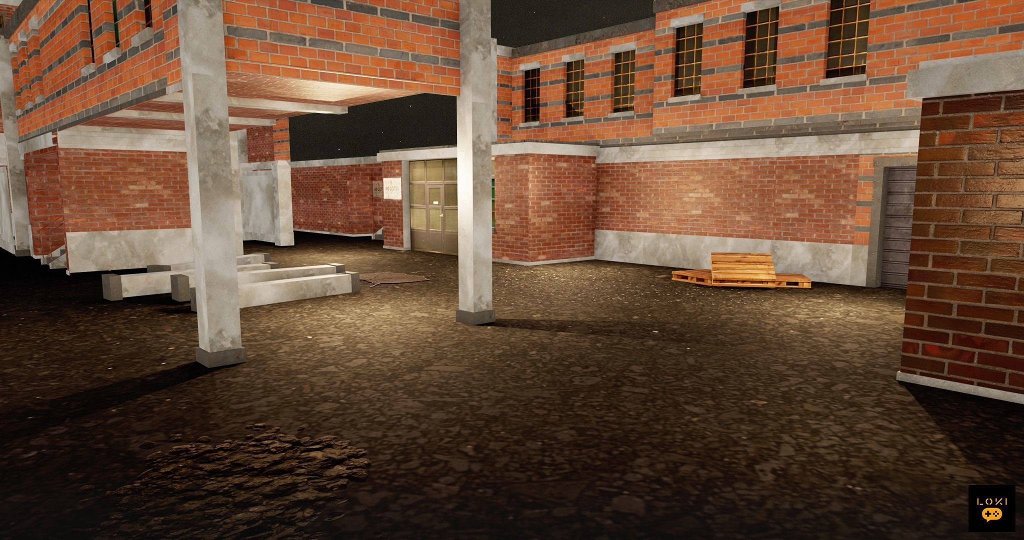 Abandoned Alley Environment - FPS Unity3D Game Ready Map Low-poly 3D model_7