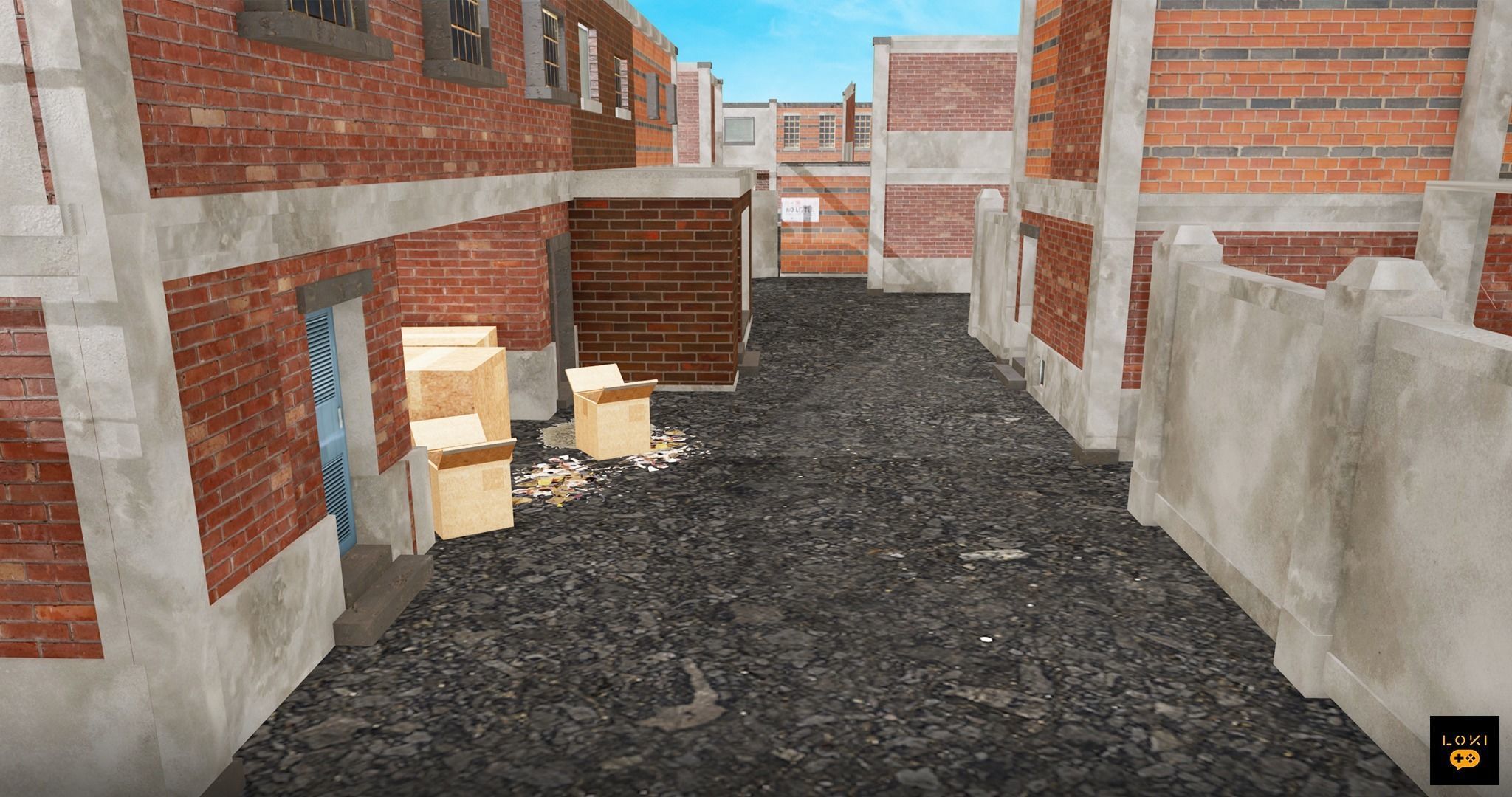 Abandoned Alley Environment - FPS Unity3D Game Ready Map Low-poly 3D model_5