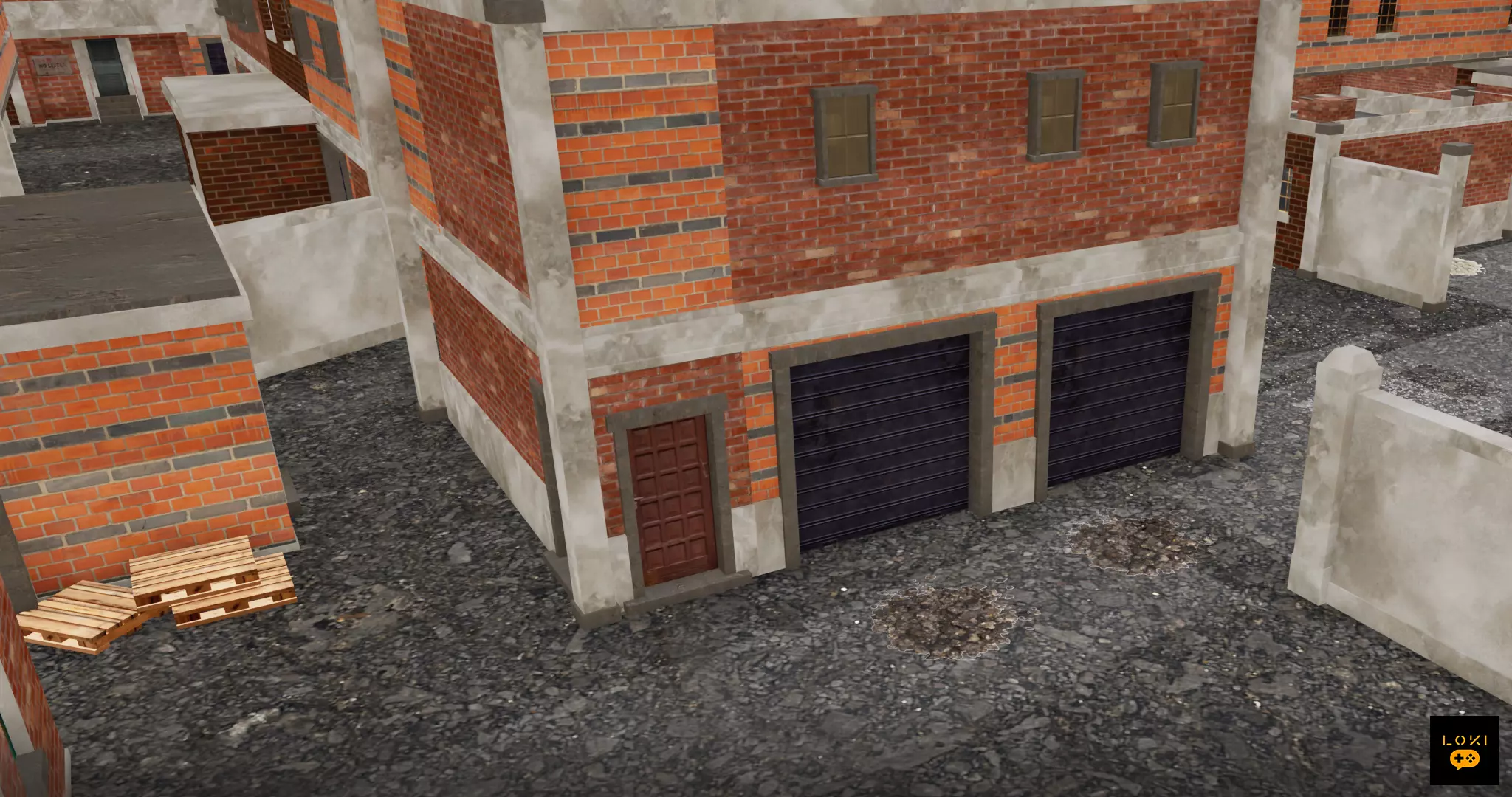 Abandoned Alley Environment - FPS Unity3D Game Ready Map Low-poly 3D model_0