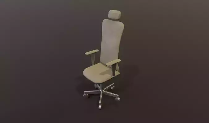 Retro office and gaming chair game ready lowpoly pbr  Low-poly 3D model