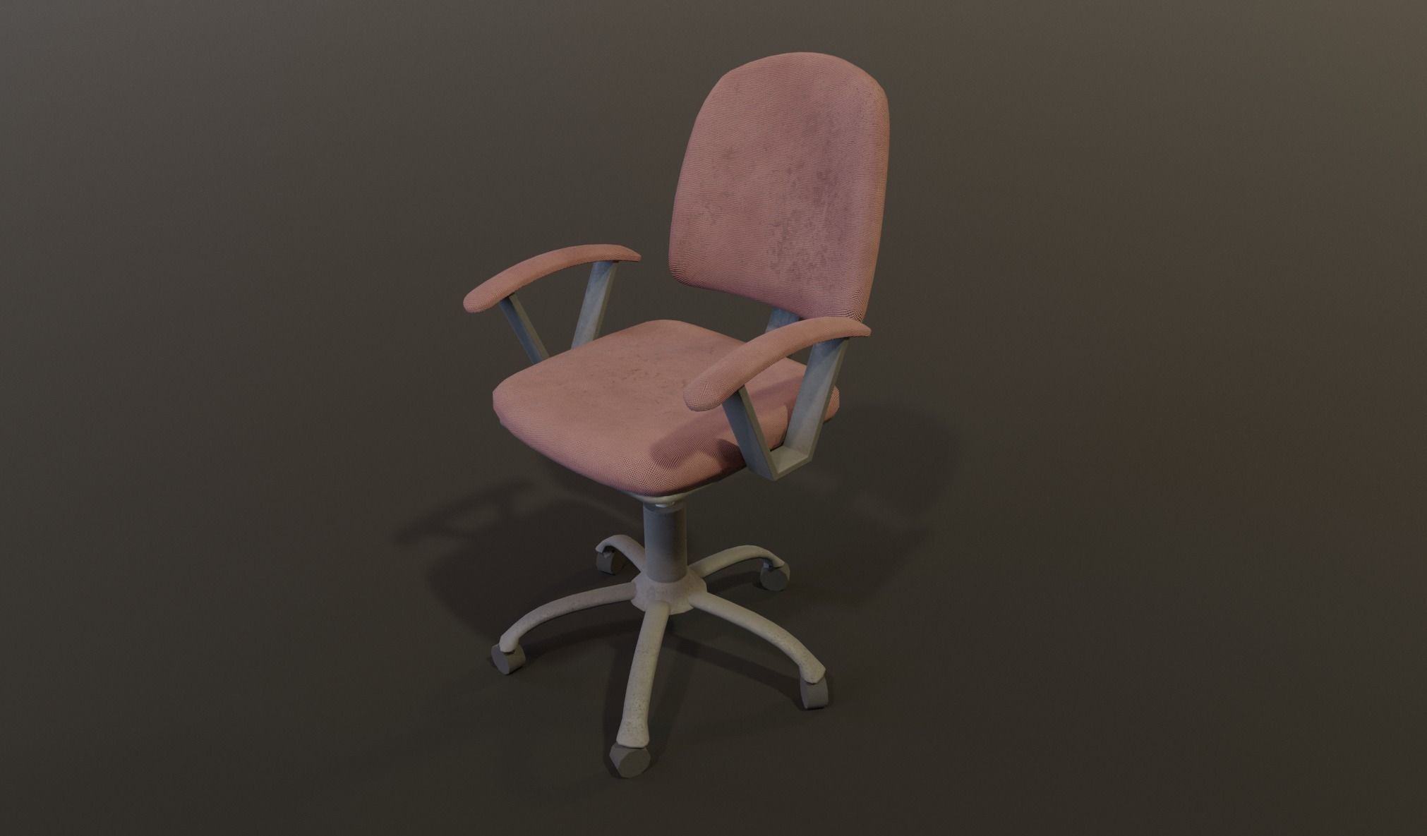 gaming gamer chair Old office style little dirty texture Free low-poly 3D model_4