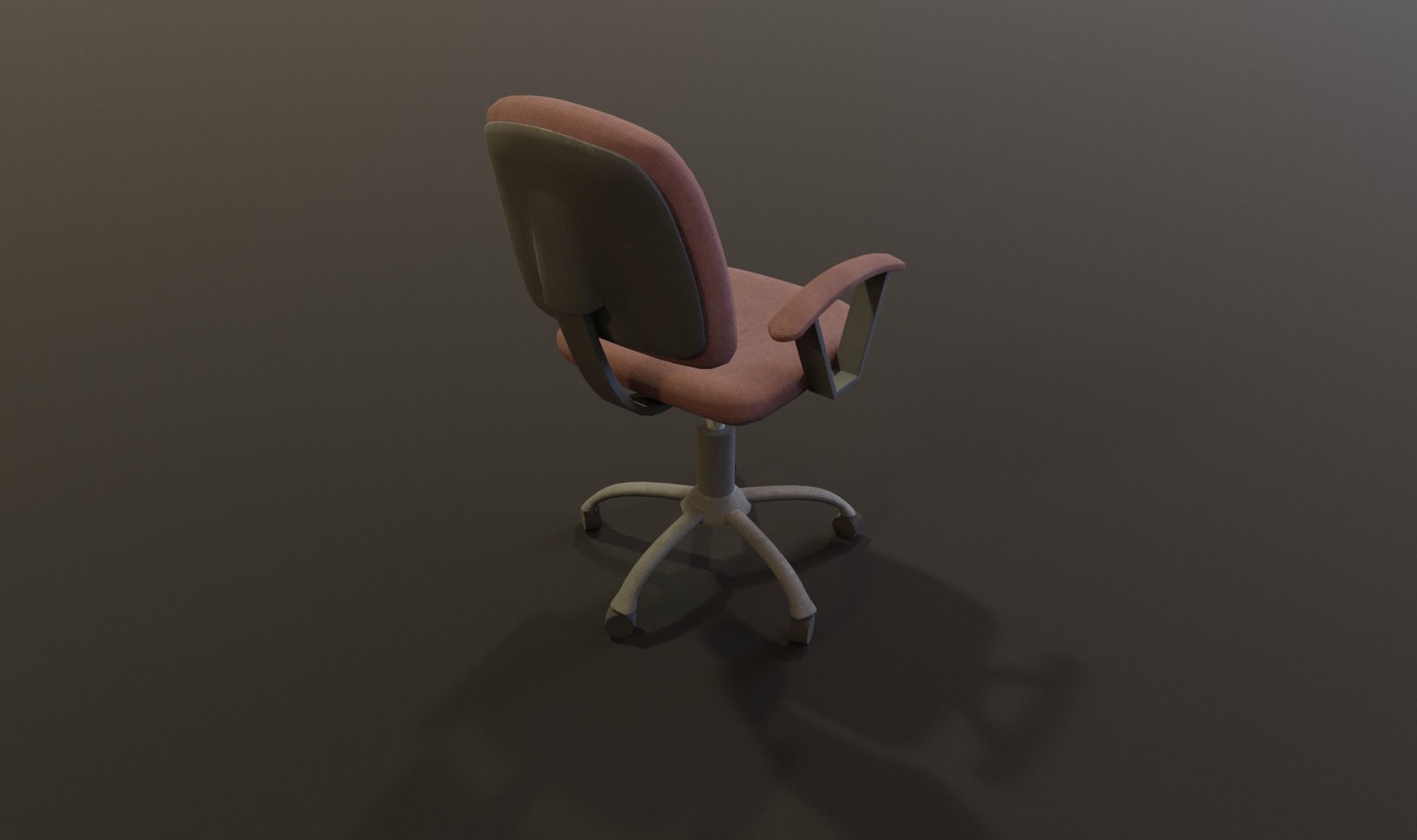 gaming gamer chair Old office style little dirty texture Free low-poly 3D model_2