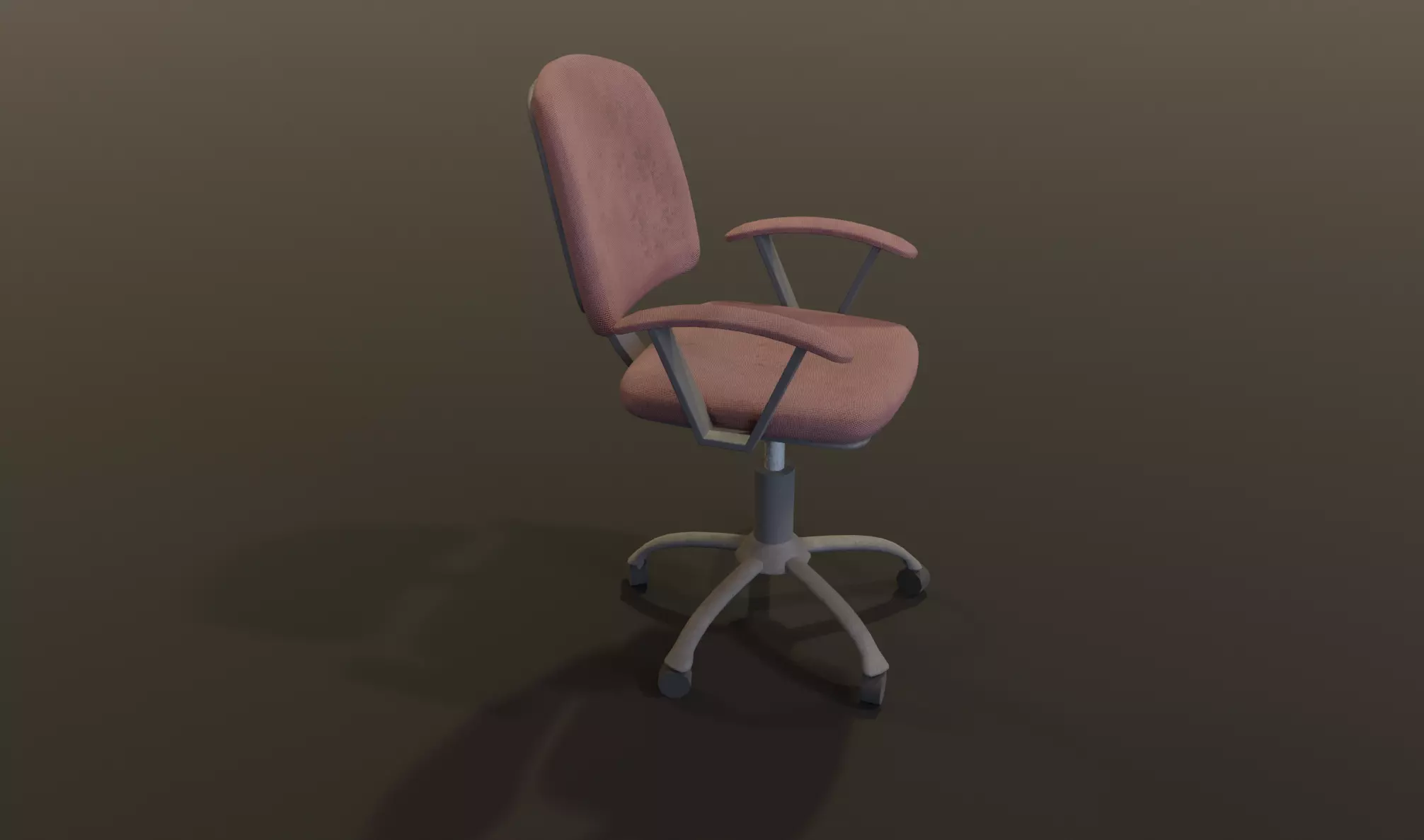 gaming gamer chair Old office style little dirty texture Free low-poly 3D model_0