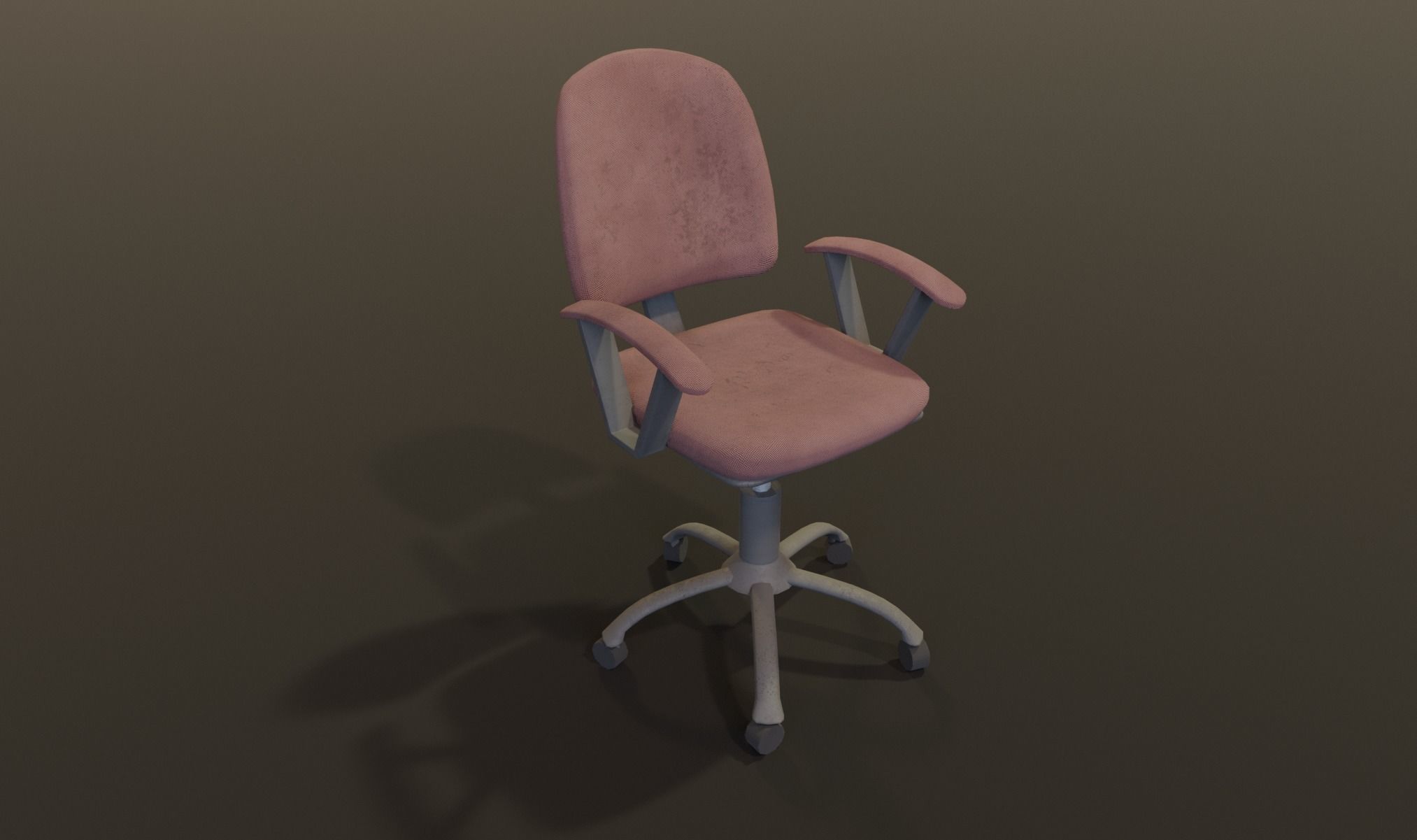 gaming gamer chair Old office style little dirty texture Free low-poly 3D model_6