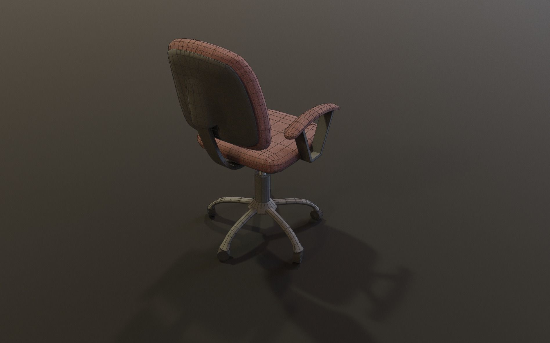 gaming gamer chair Old office style little dirty texture Free low-poly 3D model_3
