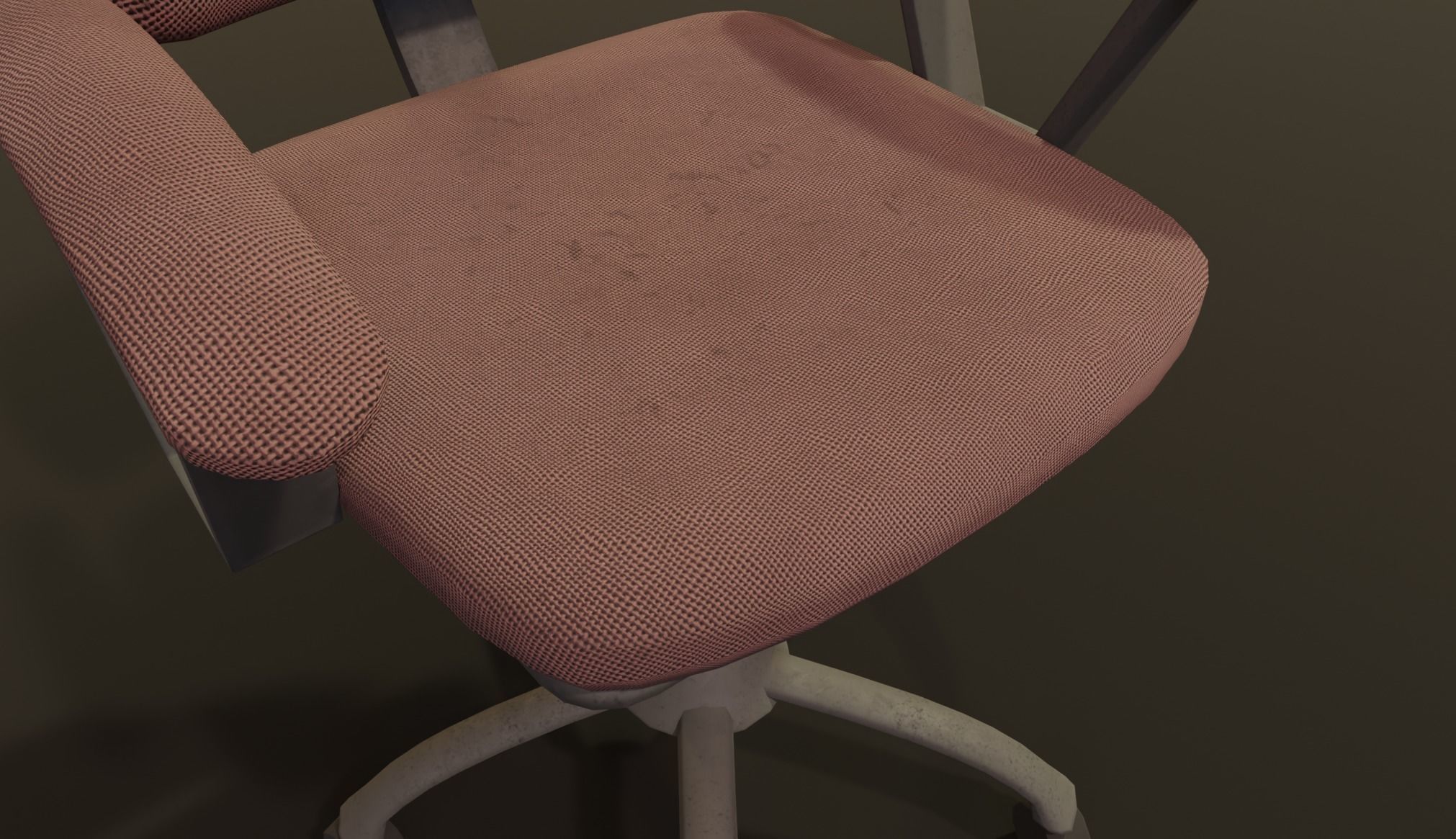 gaming gamer chair Old office style little dirty texture Free low-poly 3D model_7
