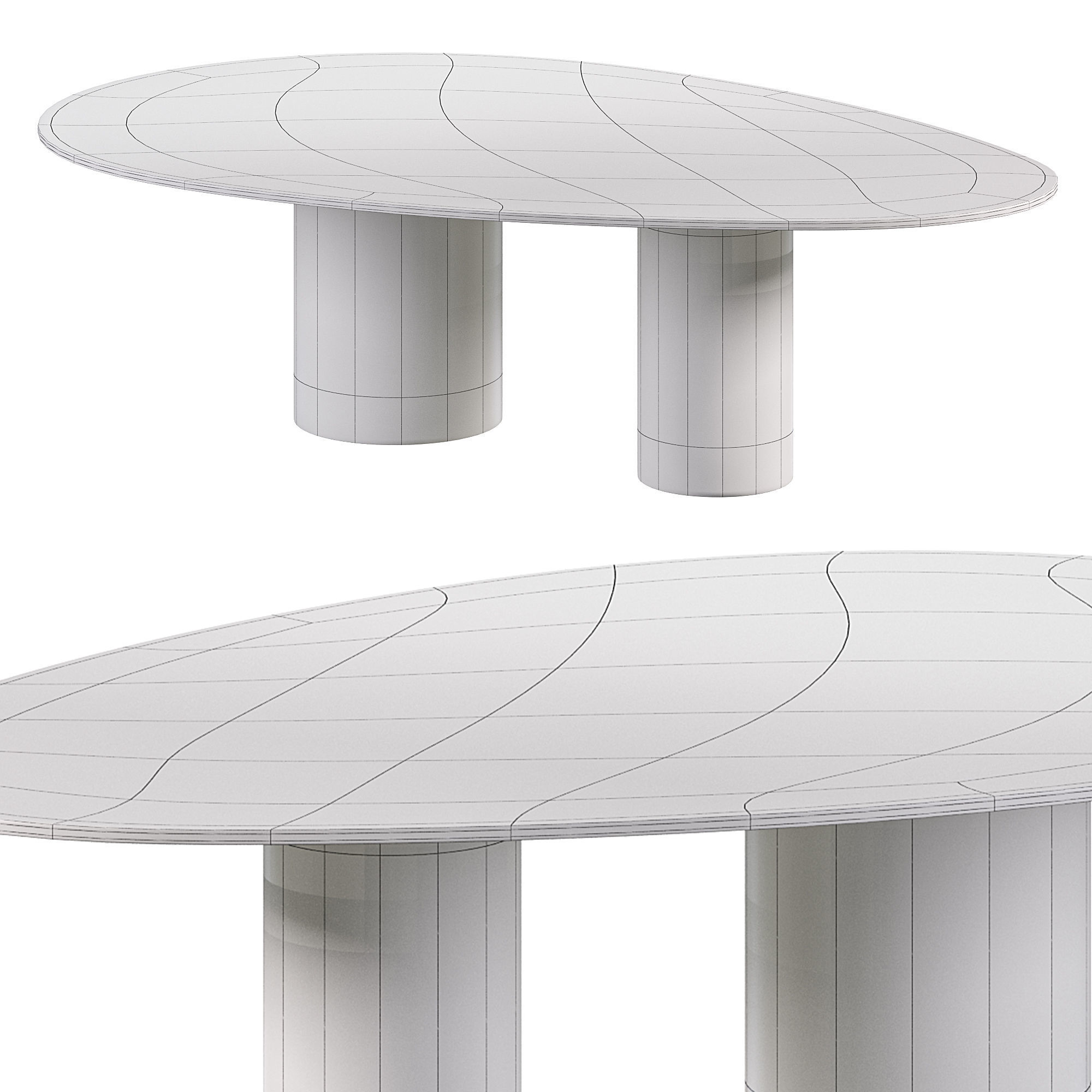 Dining Table FRIMONT by Cazarina 3D model_2