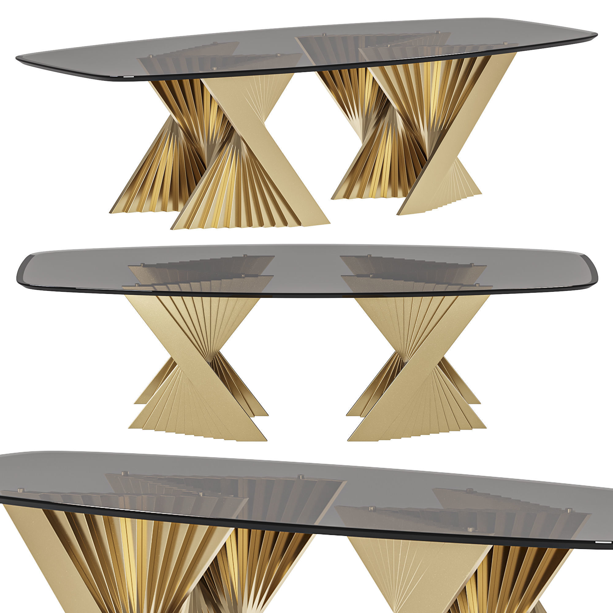 Dining Table MONOVILLE by Cazarina 3D model_1