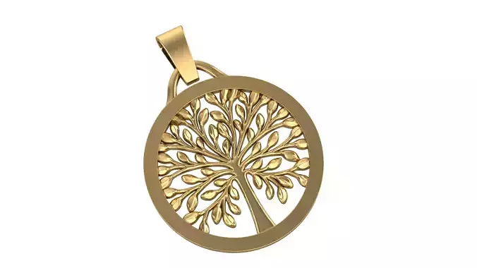 Tree of Life Pendant 3D print model