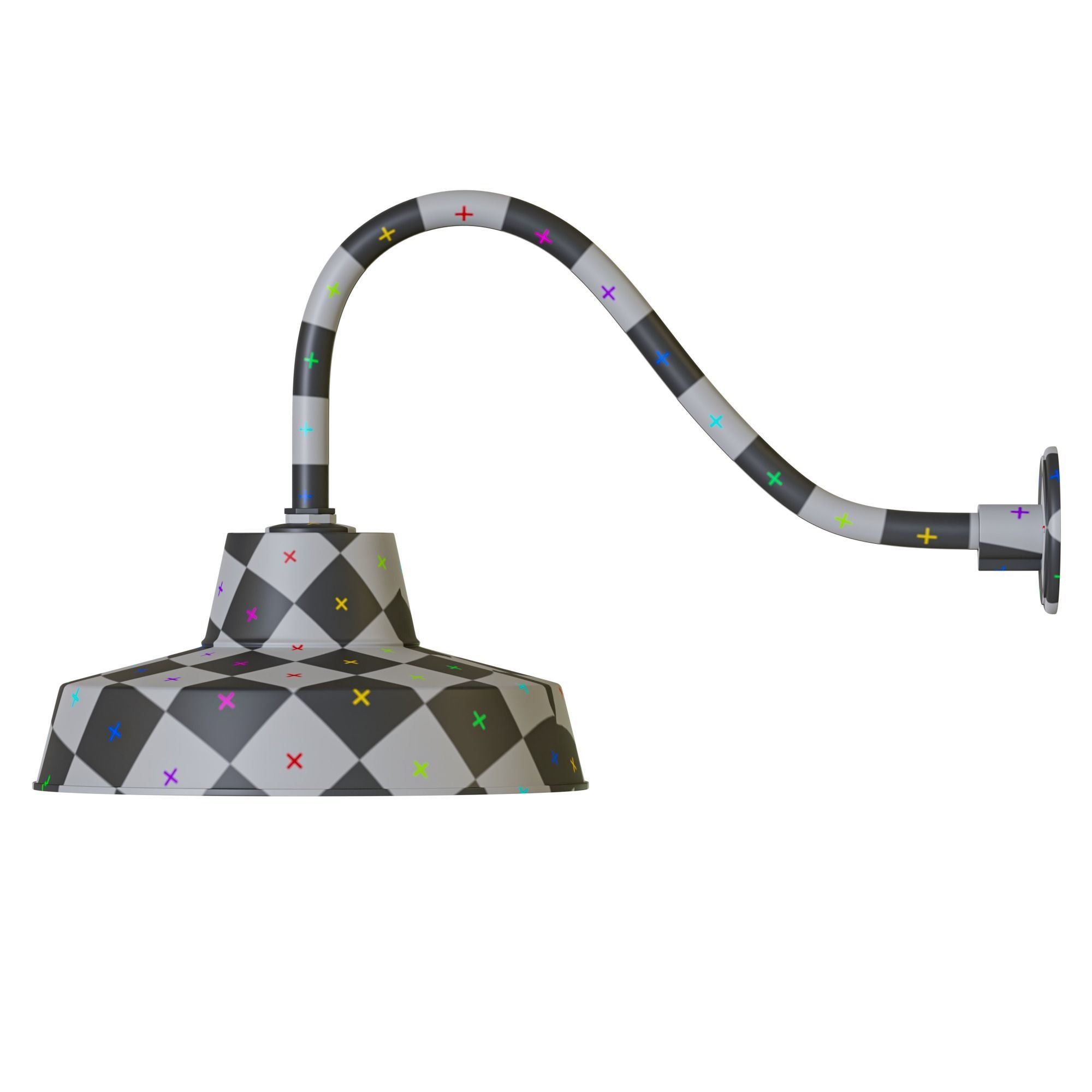 Canarm Ltd Barn Light Black Outdoor Wall Light Low-poly 3D model_16