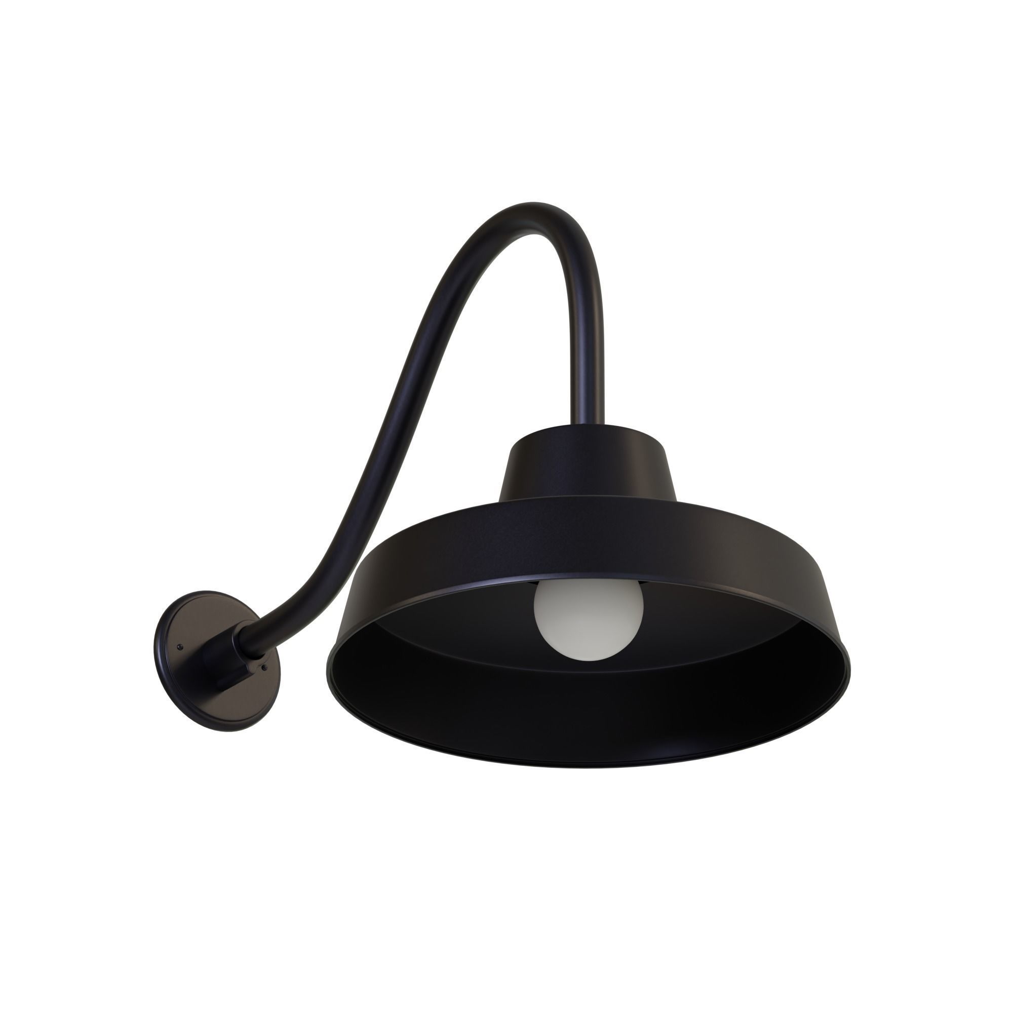 Canarm Ltd Barn Light Black Outdoor Wall Light Low-poly 3D model_15
