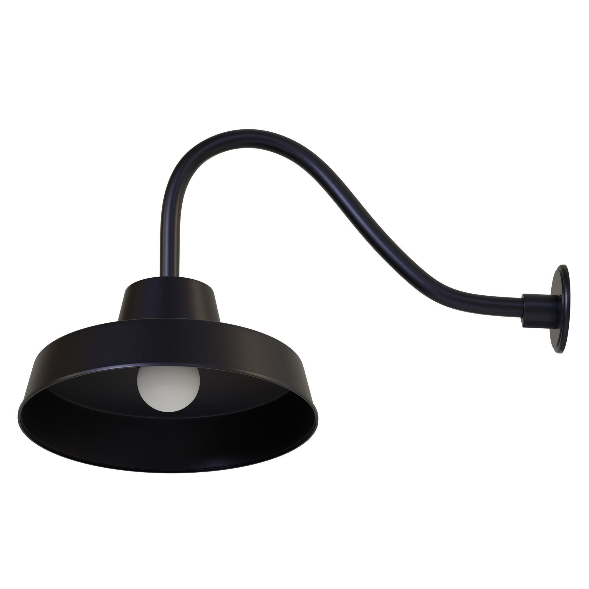 Canarm Ltd Barn Light Black Outdoor Wall Light Low-poly 3D model_11