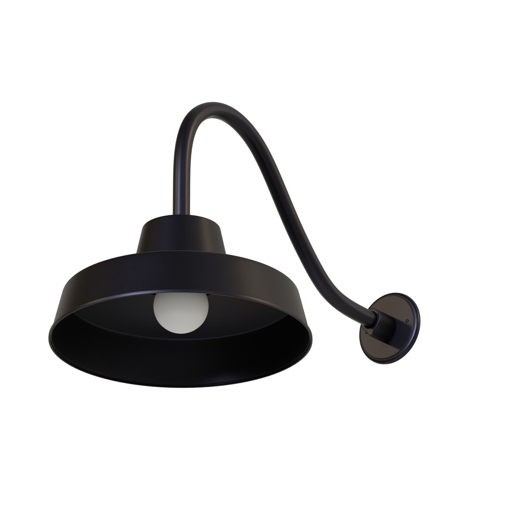 Canarm Ltd Barn Light Black Outdoor Wall Light Low-poly 3D model_13
