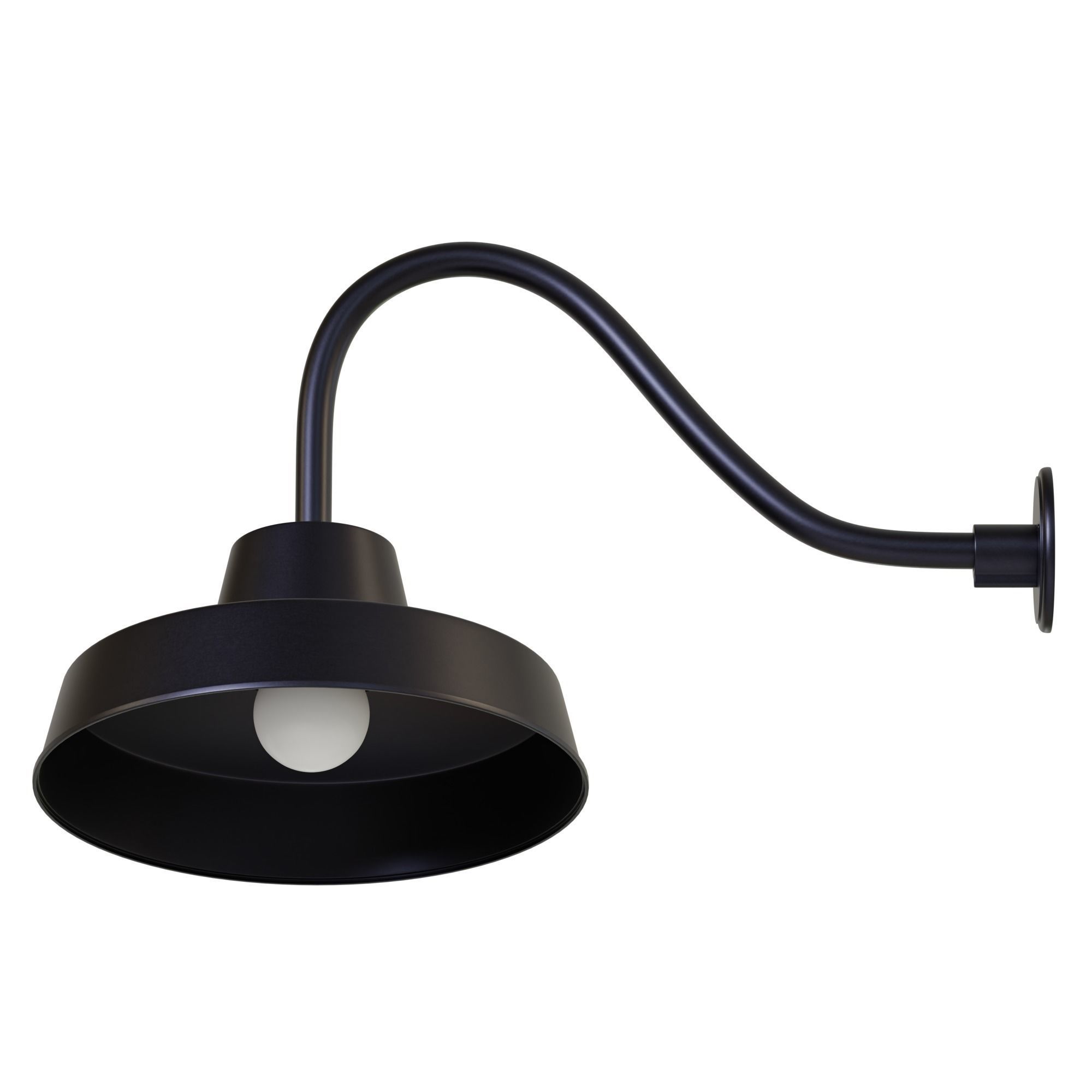 Canarm Ltd Barn Light Black Outdoor Wall Light Low-poly 3D model_10