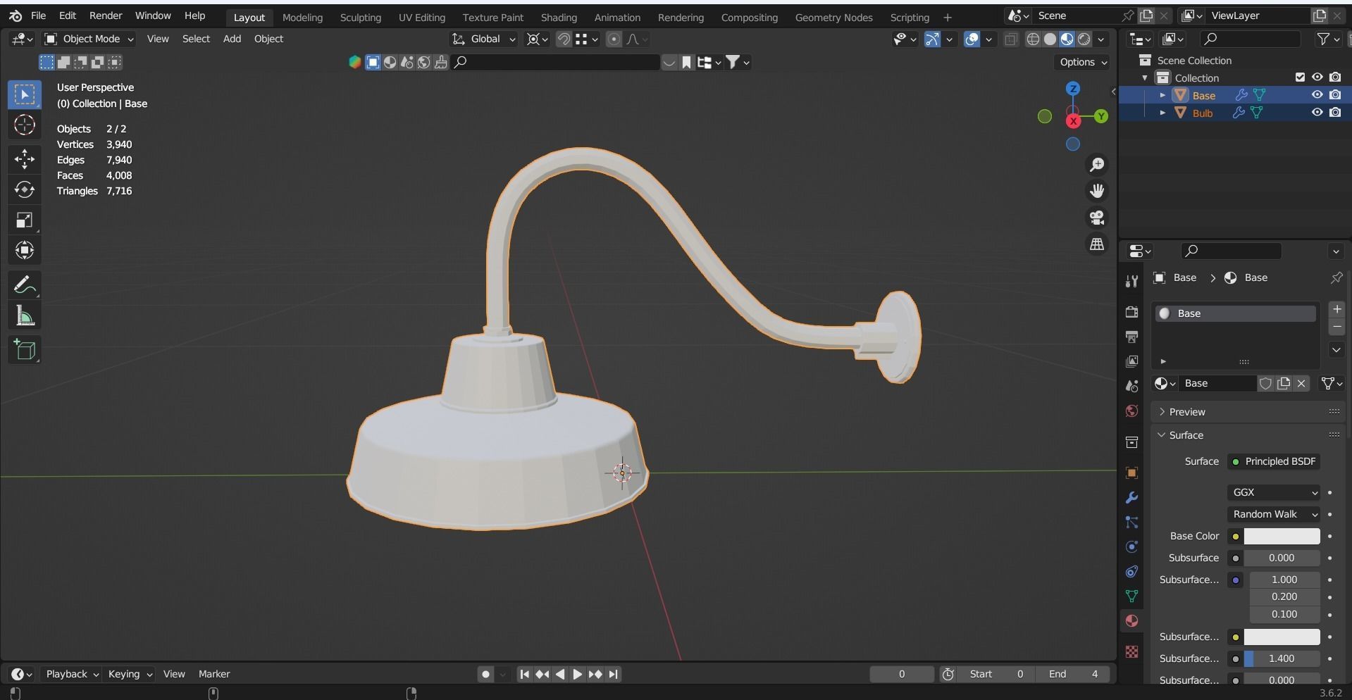 Canarm Ltd Barn Light Black Outdoor Wall Light Low-poly 3D model_23