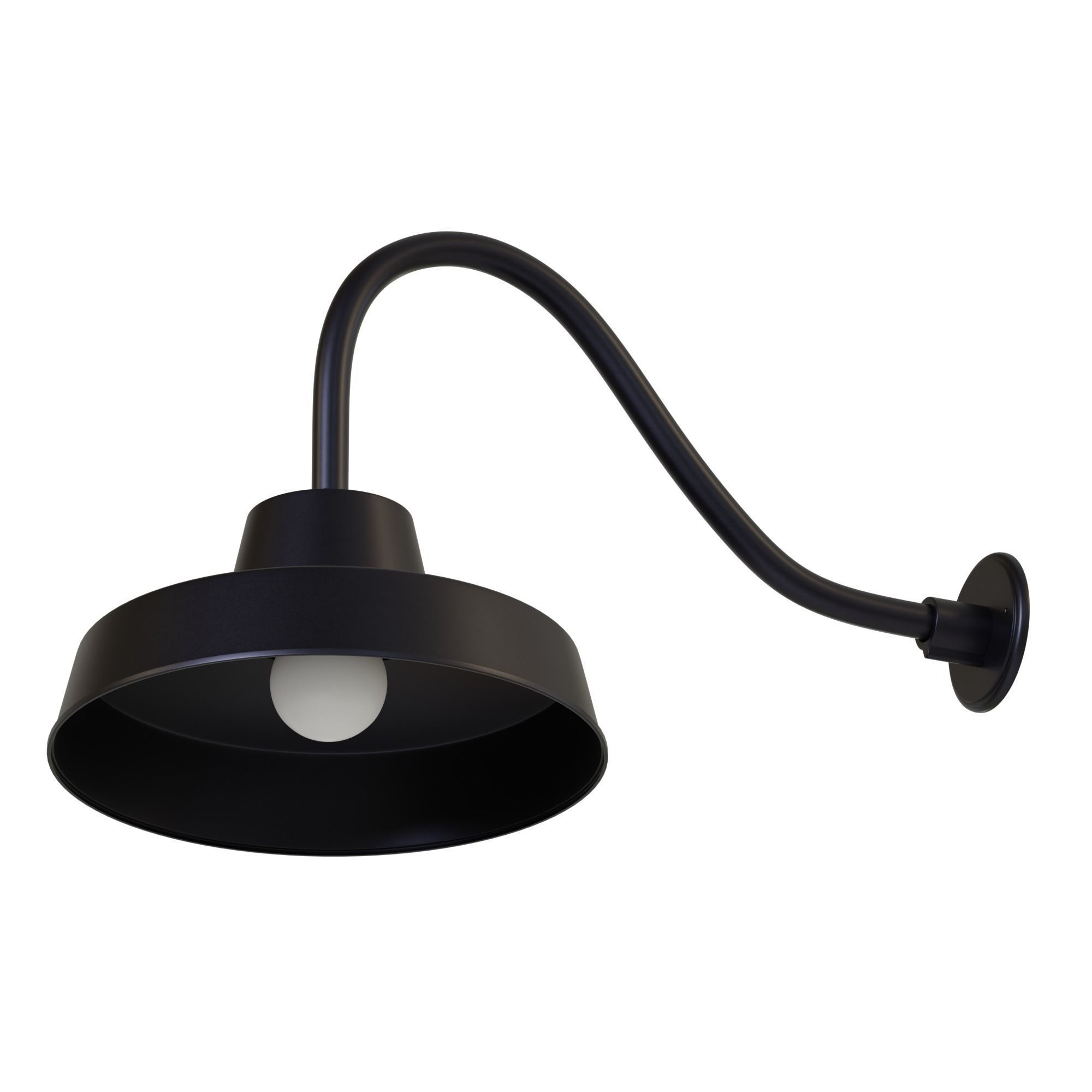 Canarm Ltd Barn Light Black Outdoor Wall Light Low-poly 3D model_12