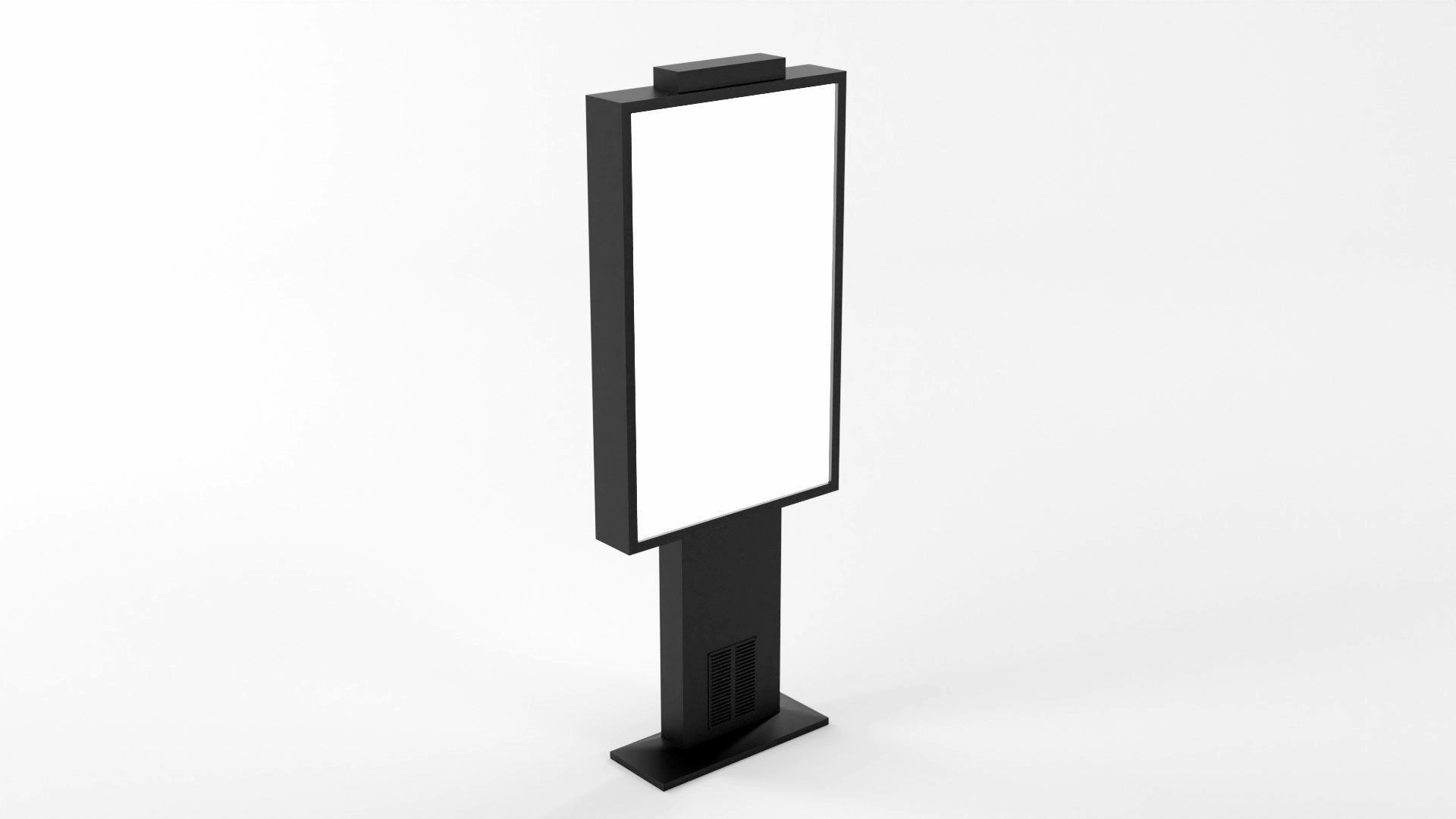 Advertising Display Digital Billboard 3D Model Low-poly 3D model_27