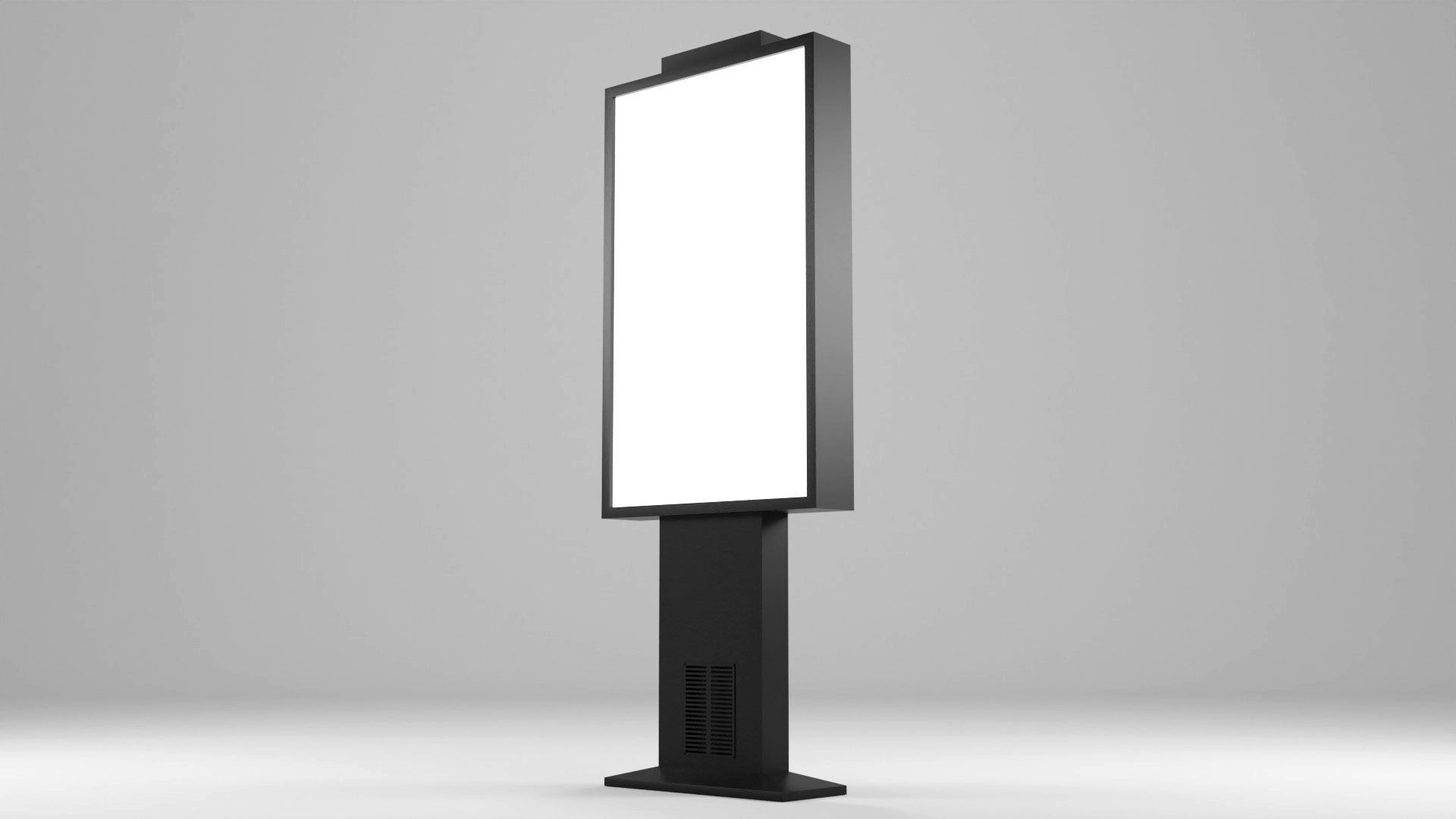 Advertising Display Digital Billboard 3D Model Low-poly 3D model_29