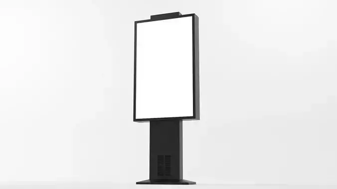 Advertising Display Digital Billboard 3D Model Low-poly 3D model