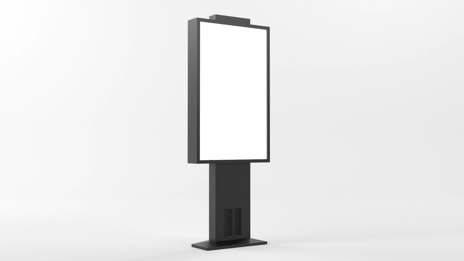 Advertising Display Digital Billboard 3D Model Low-poly 3D model_2