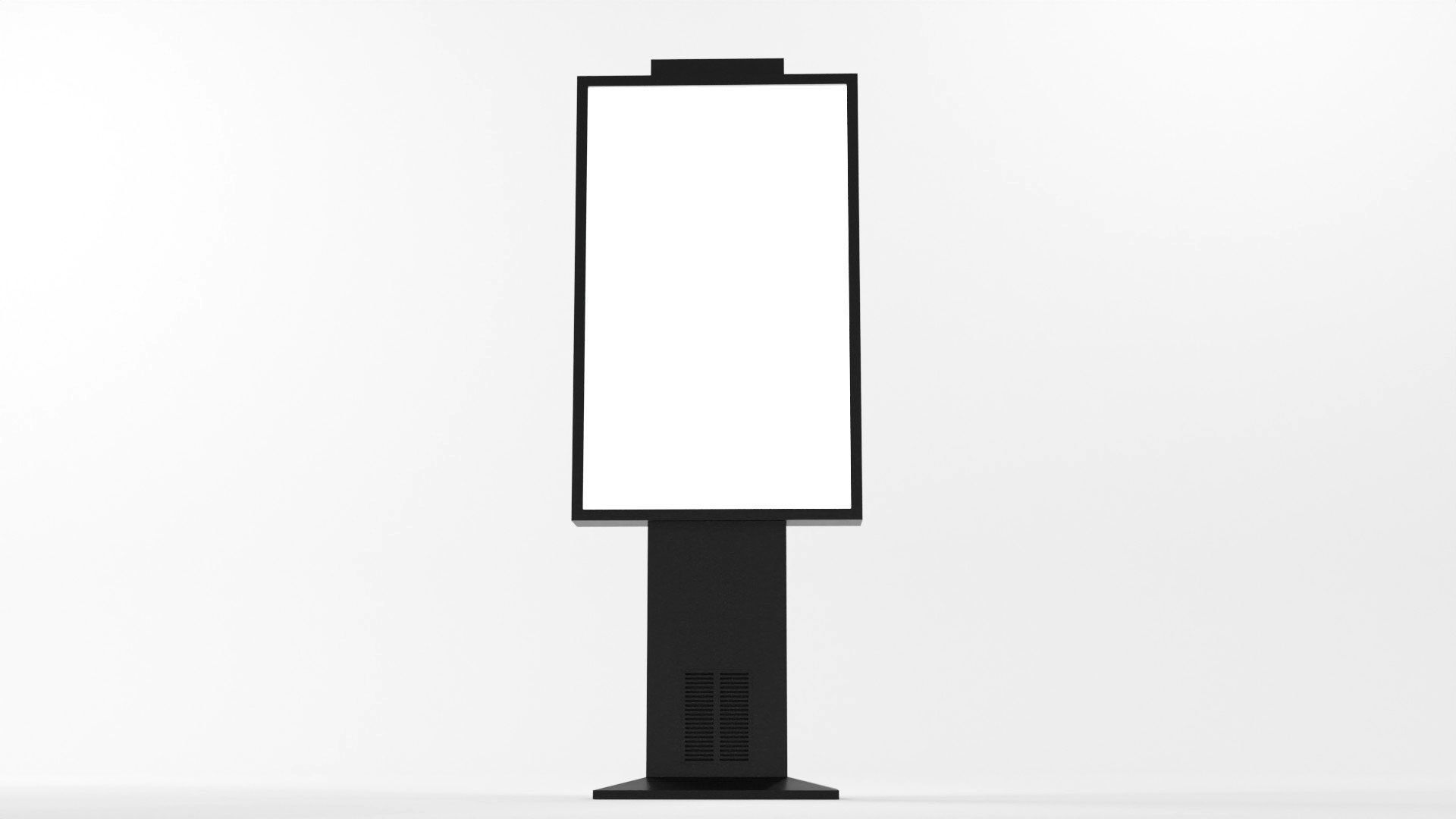 Advertising Display Digital Billboard 3D Model Low-poly 3D model_1