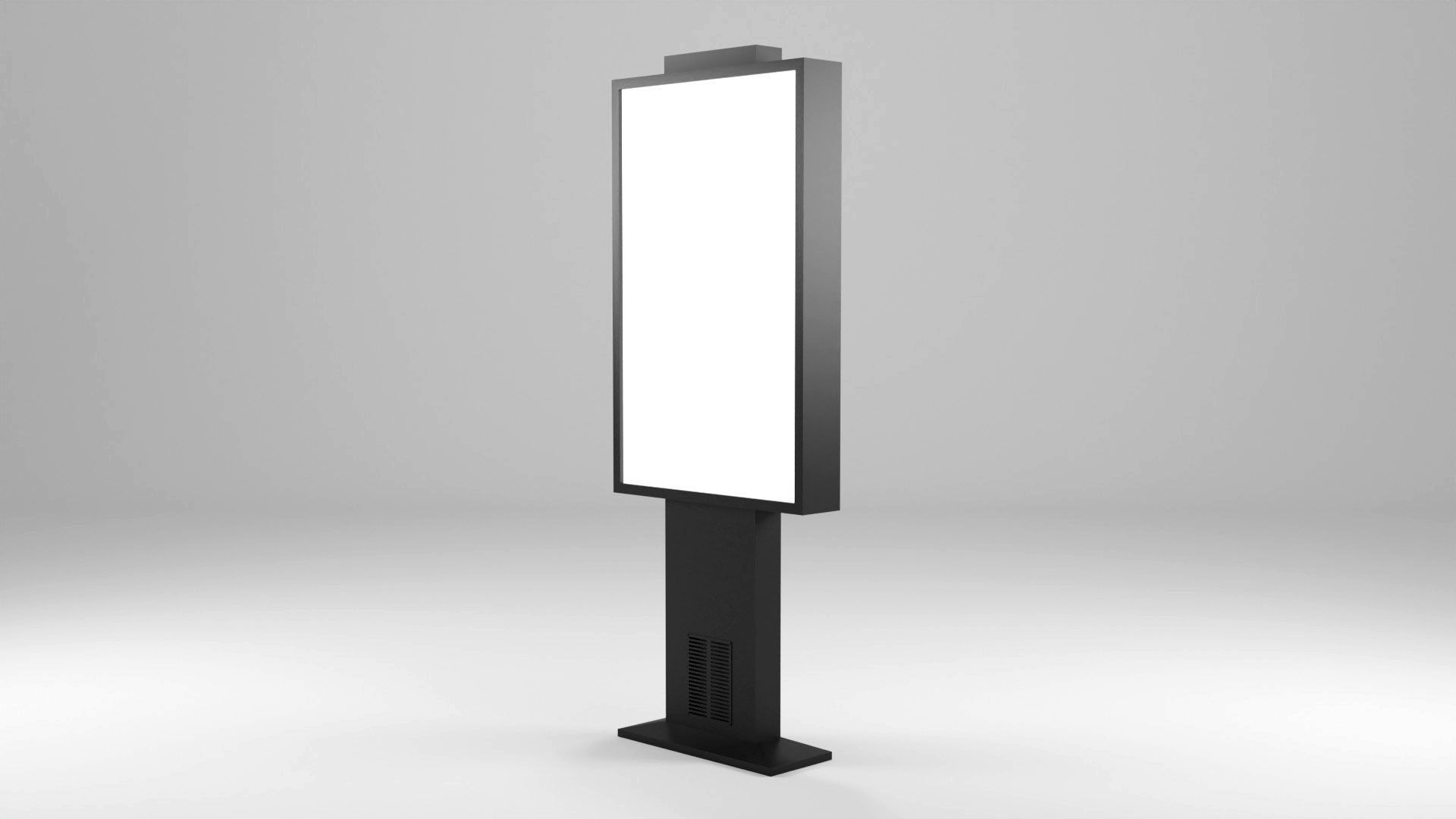 Advertising Display Digital Billboard 3D Model Low-poly 3D model_5