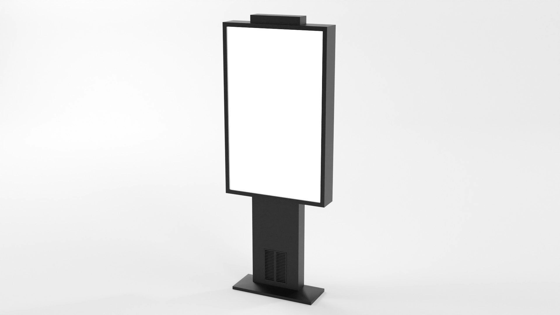 Advertising Display Digital Billboard 3D Model Low-poly 3D model_32