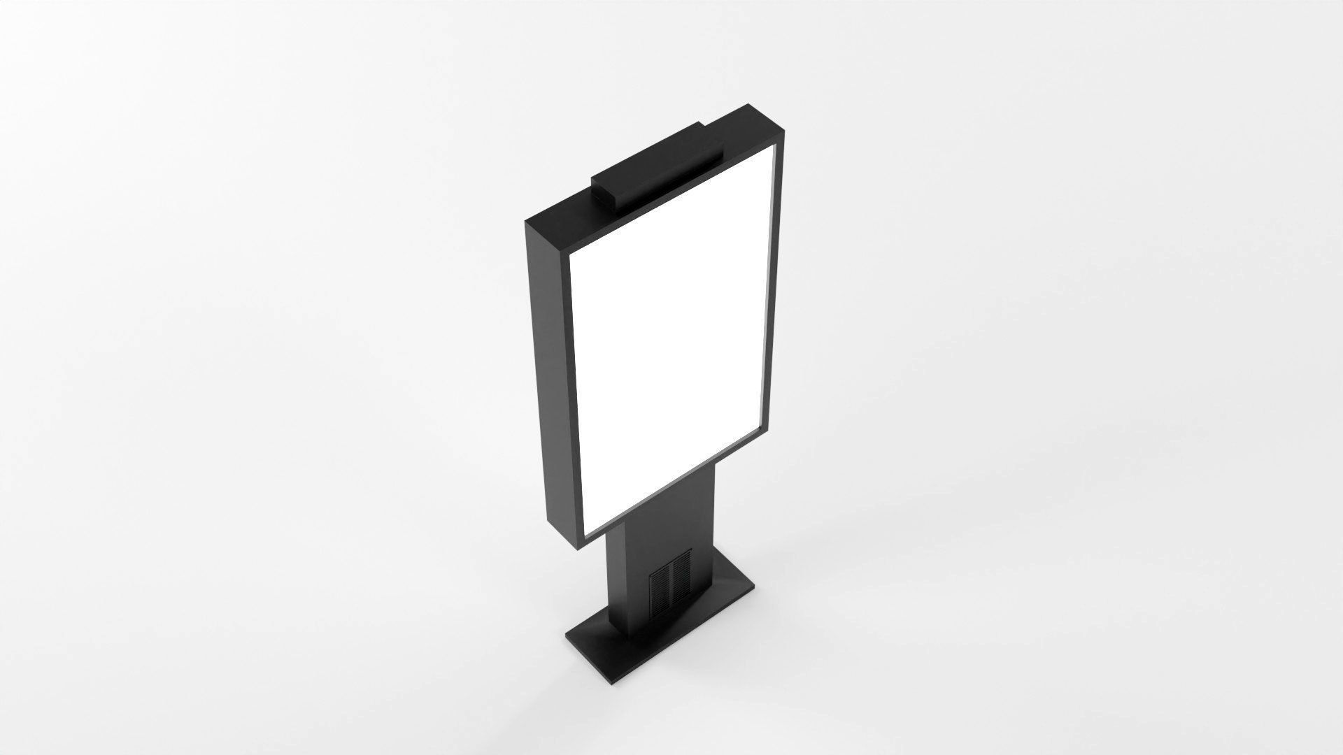 Advertising Display Digital Billboard 3D Model Low-poly 3D model_28