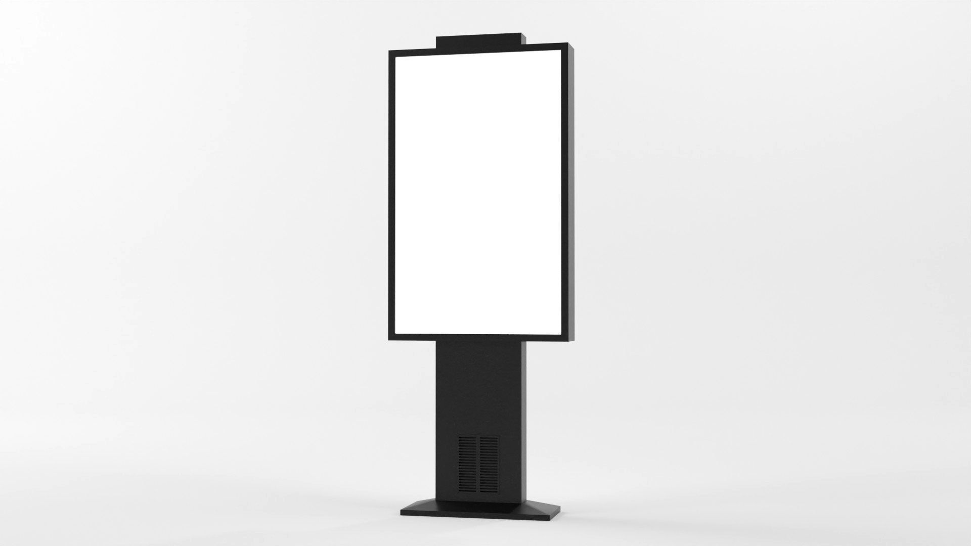 Advertising Display Digital Billboard 3D Model Low-poly 3D model_25