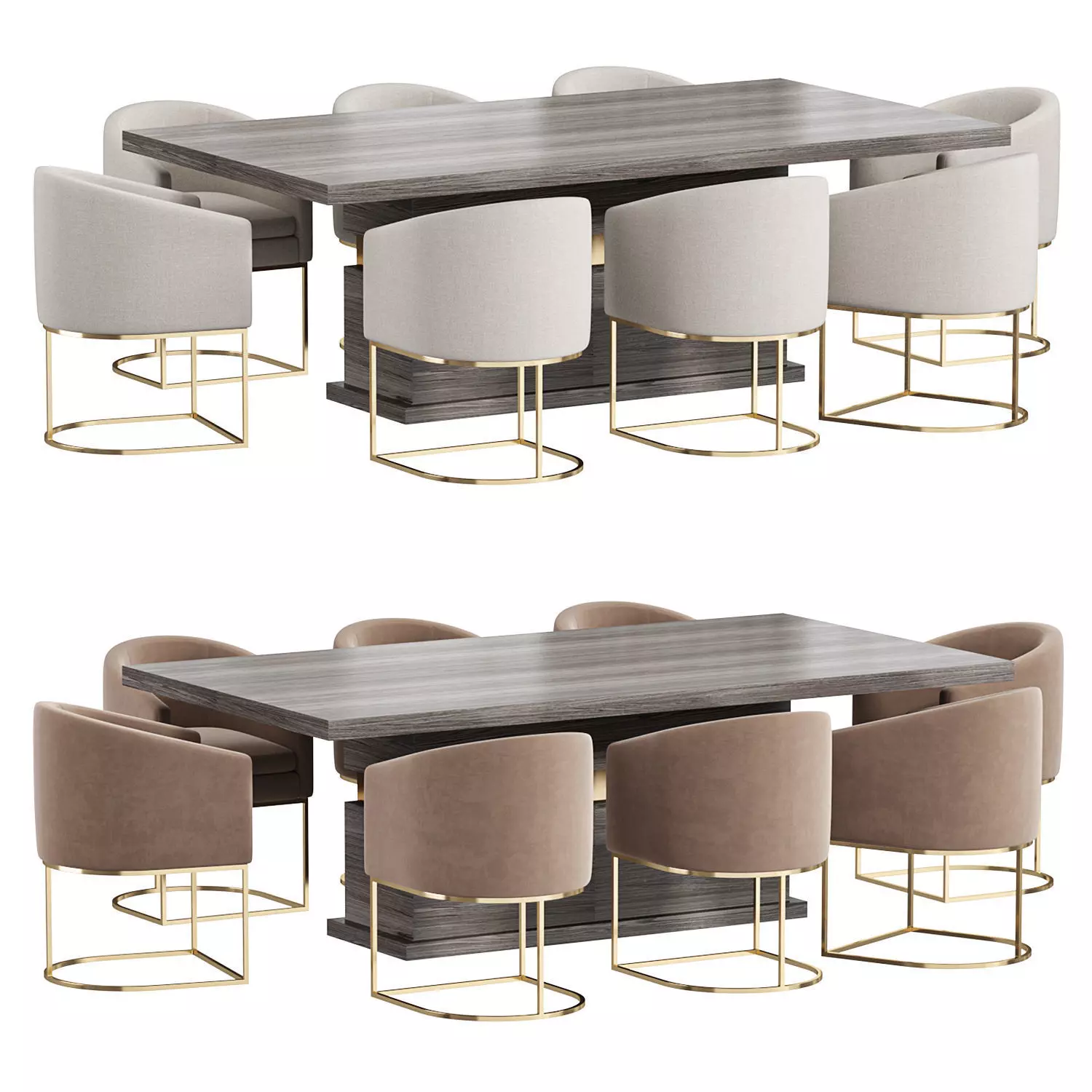 Dining Table BARNA by cazarina 3D model_0