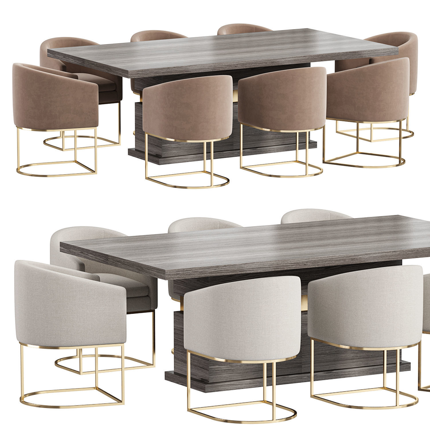 Dining Table BARNA by cazarina 3D model_1