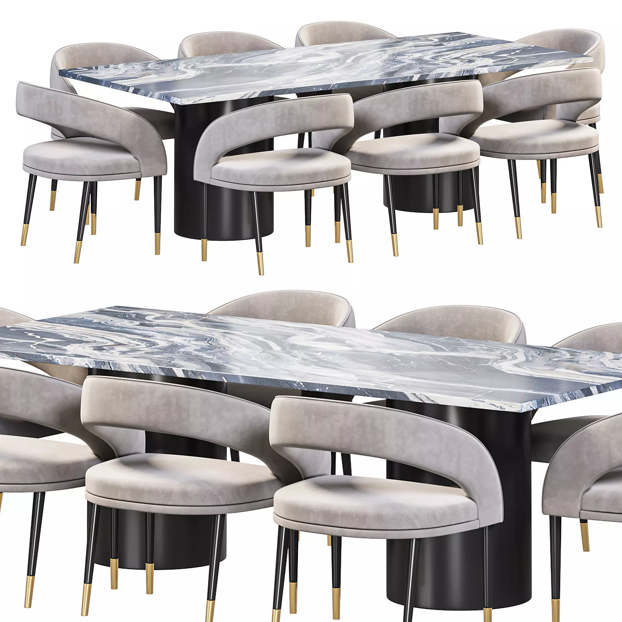 Dining Table BILERA by Cazarina 3D model_0