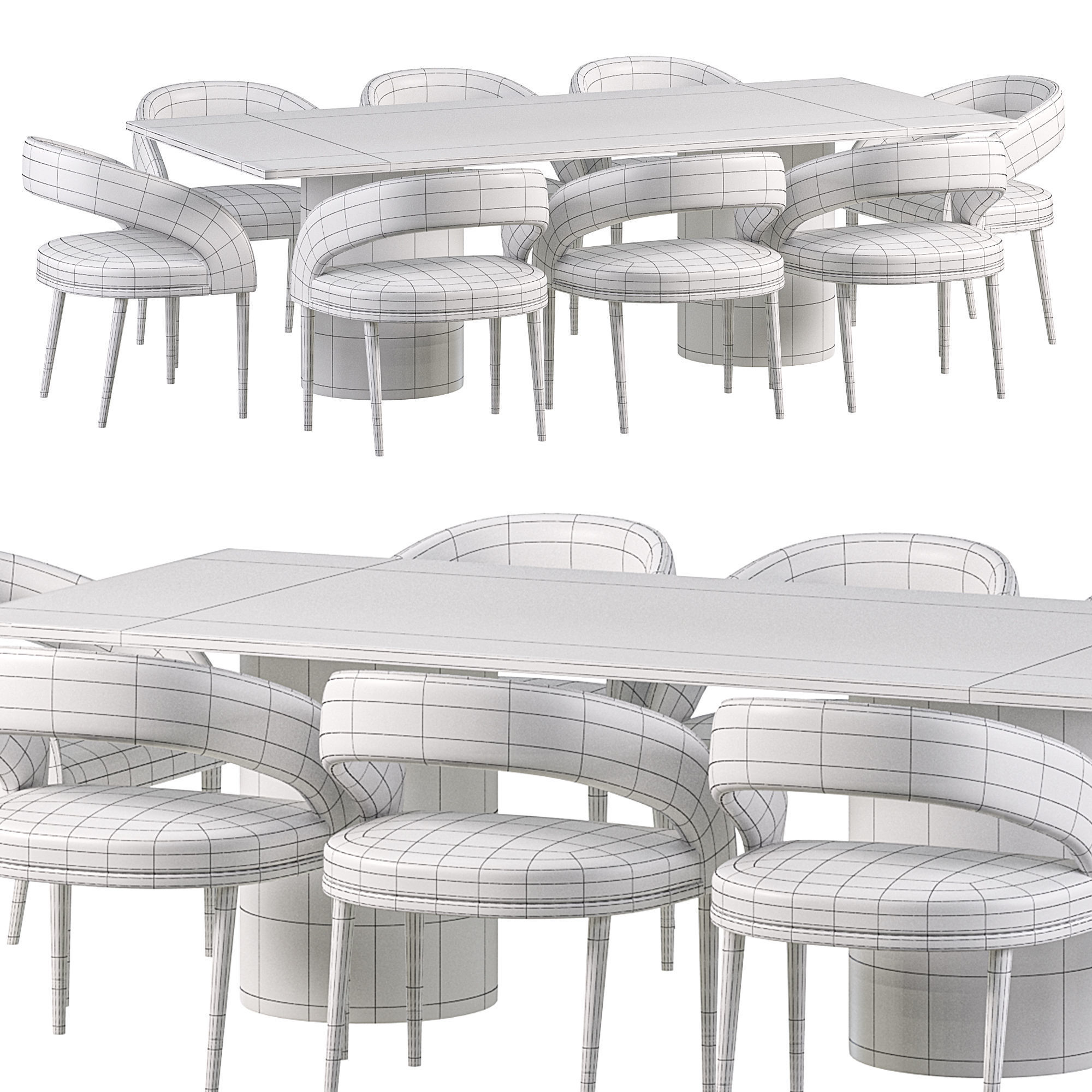 Dining Table BILERA by Cazarina 3D model_2