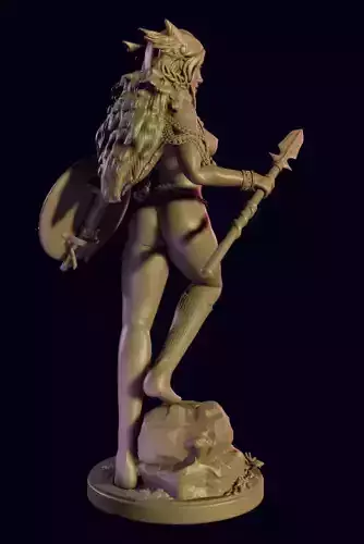 Sexy valkyrie pinup girl 3D print model
